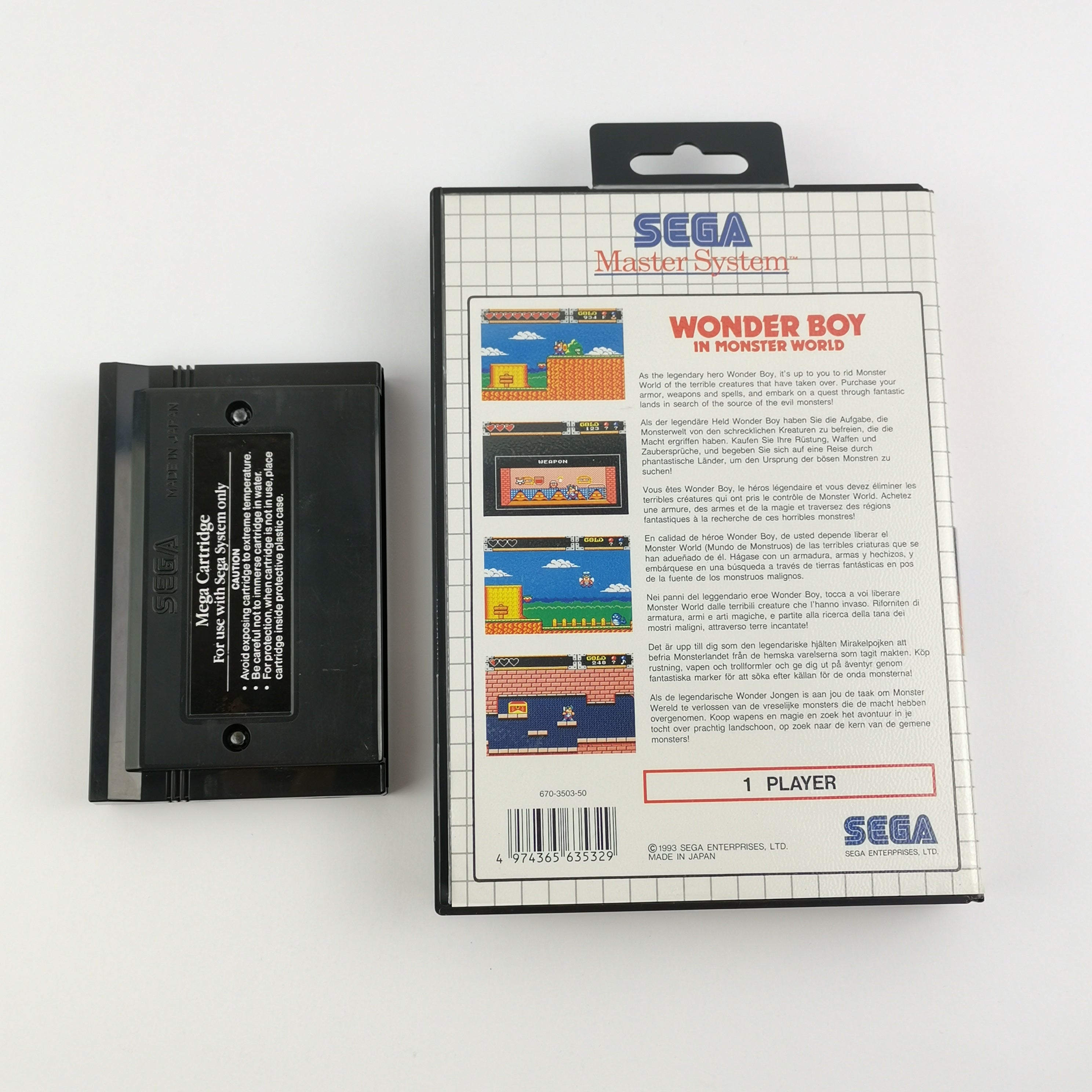 Sega Master System Spiel – Wonder Boy in Monster World OVP PAL
