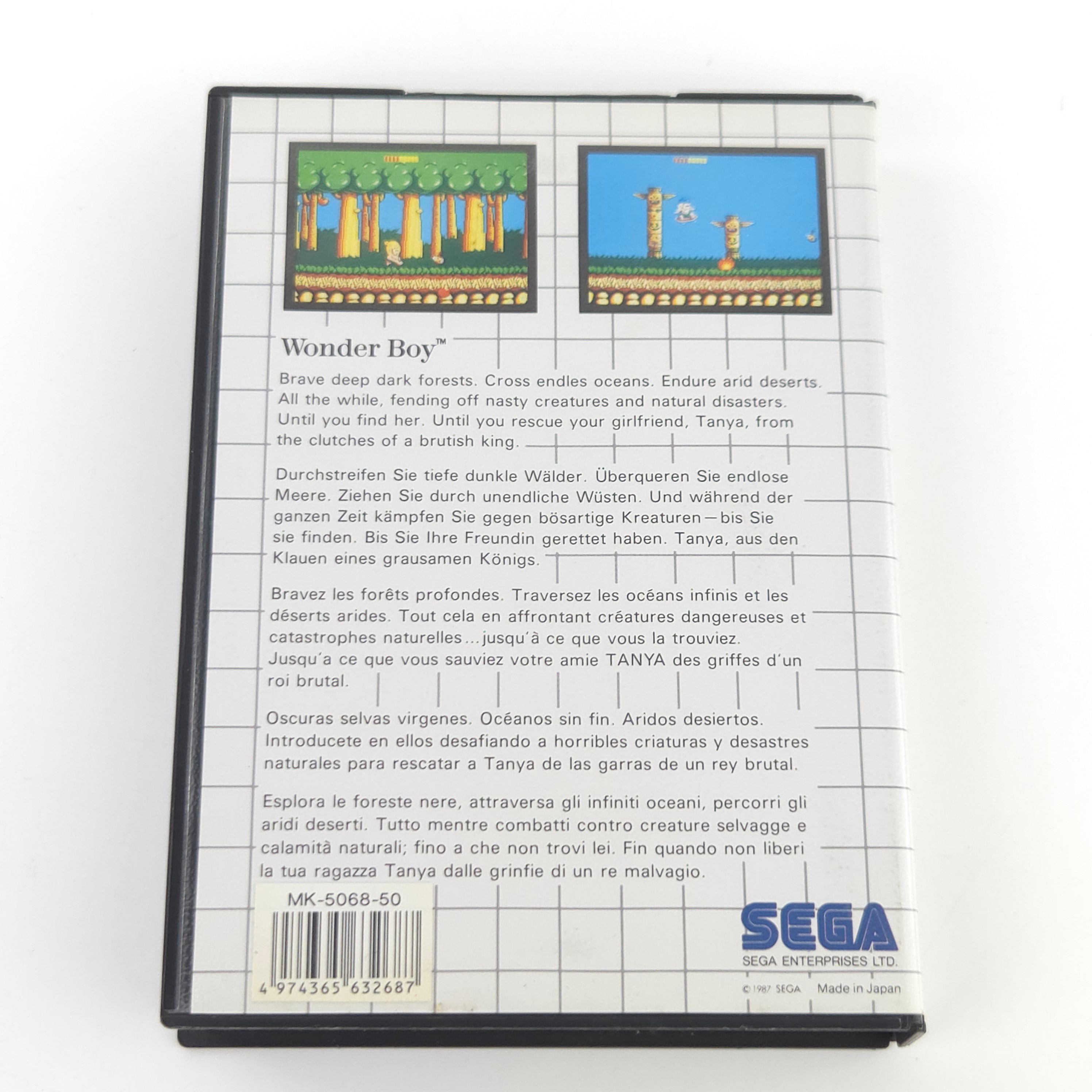 Sega Master System Spiel Wonder Boy OVP PAL
