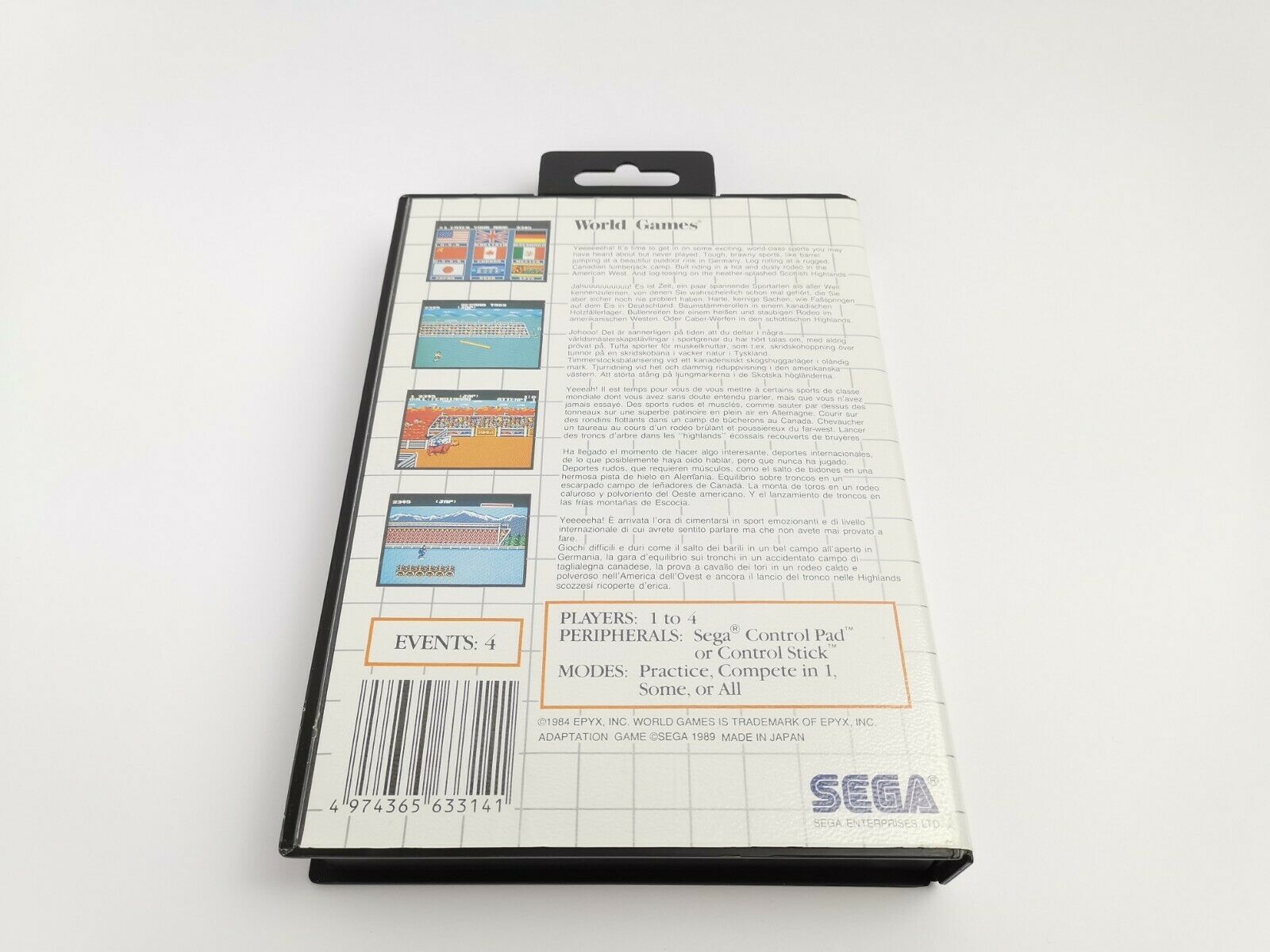 Sega Master System Spiel – World Games OVP PAL