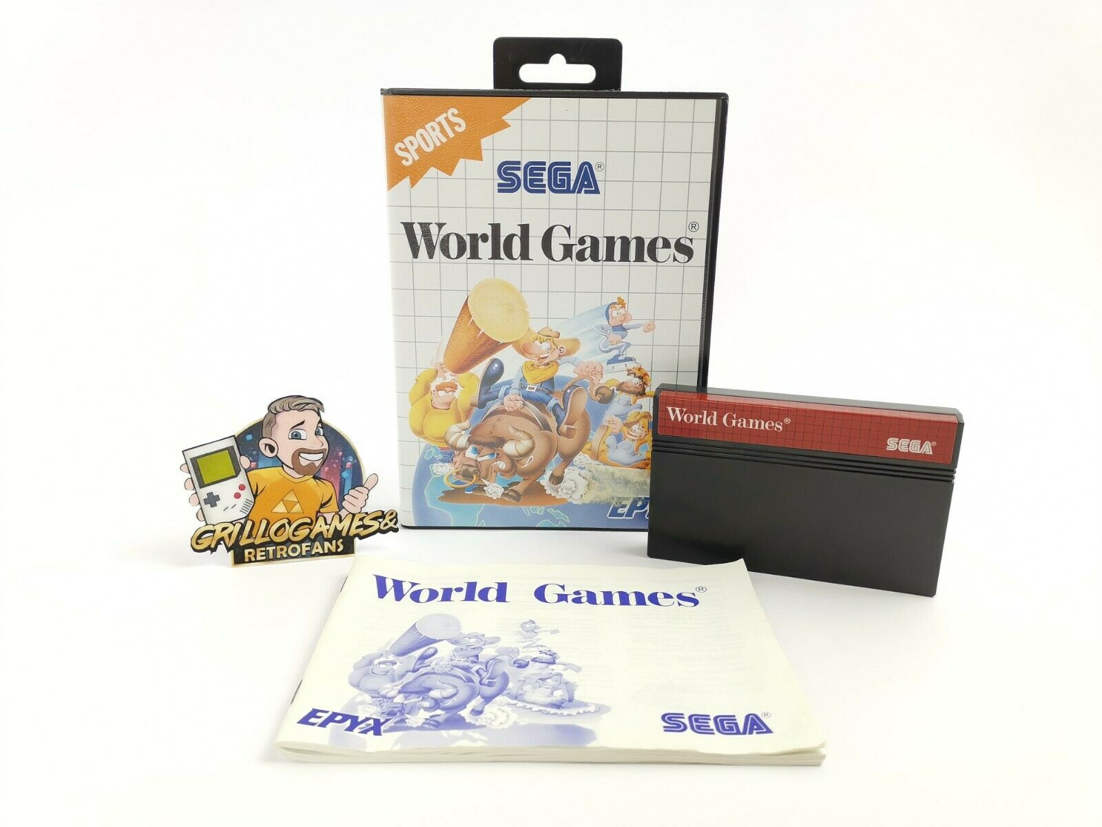 Sega Master System Spiel – World Games OVP PAL