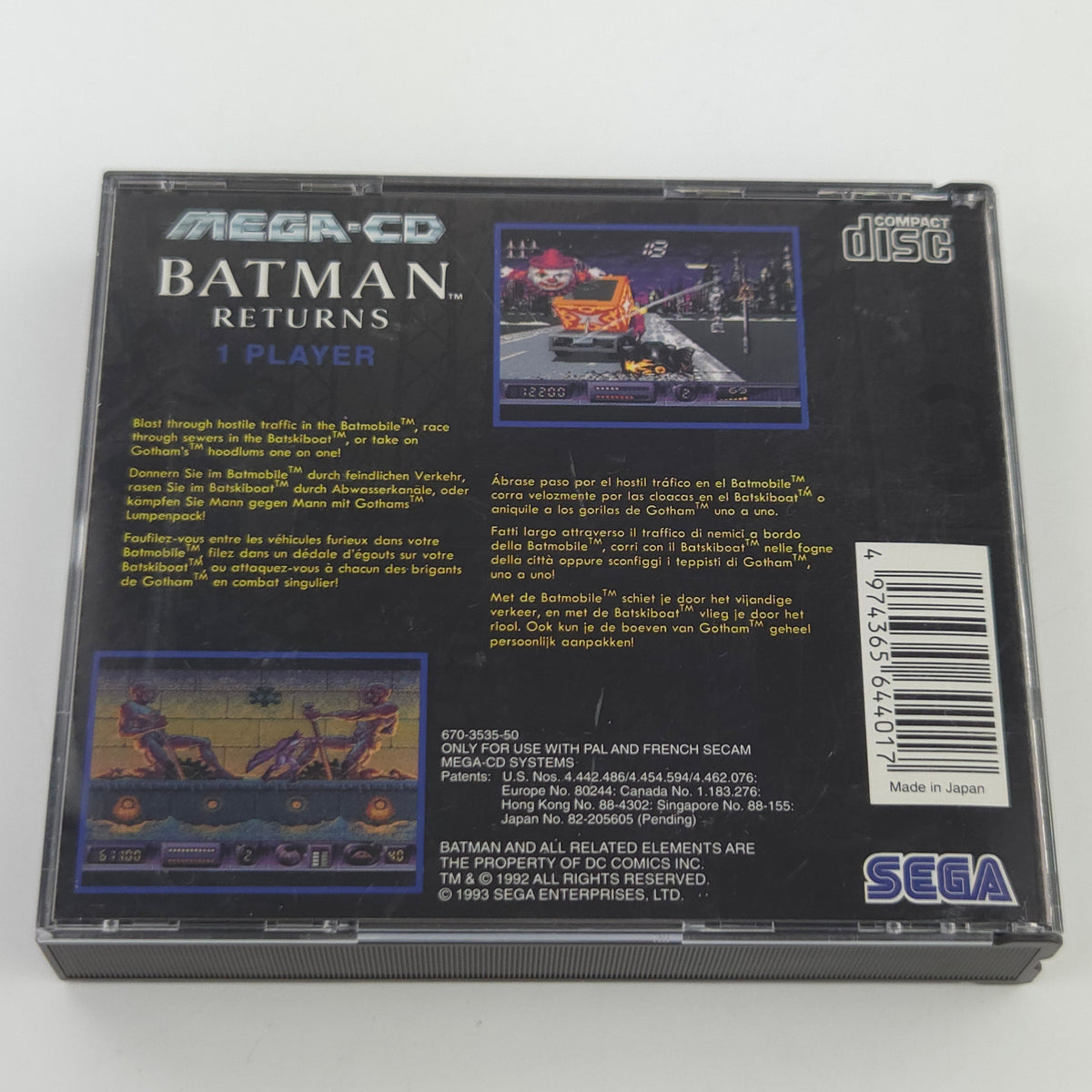 Sega Mega CD Spiel Batman Returns OVP PAL