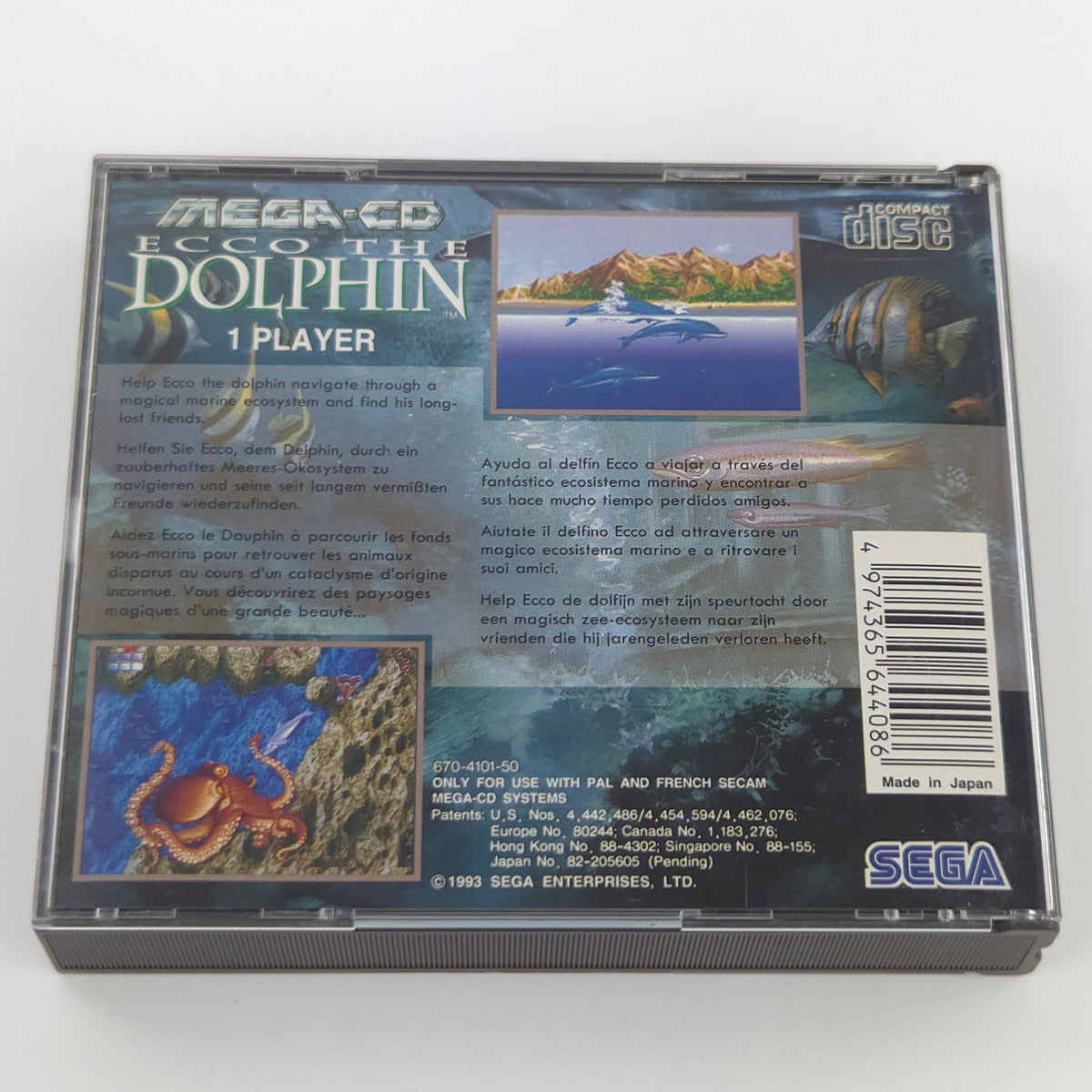 Sega Mega Drive Spiel Ecco The Dolphin OVP