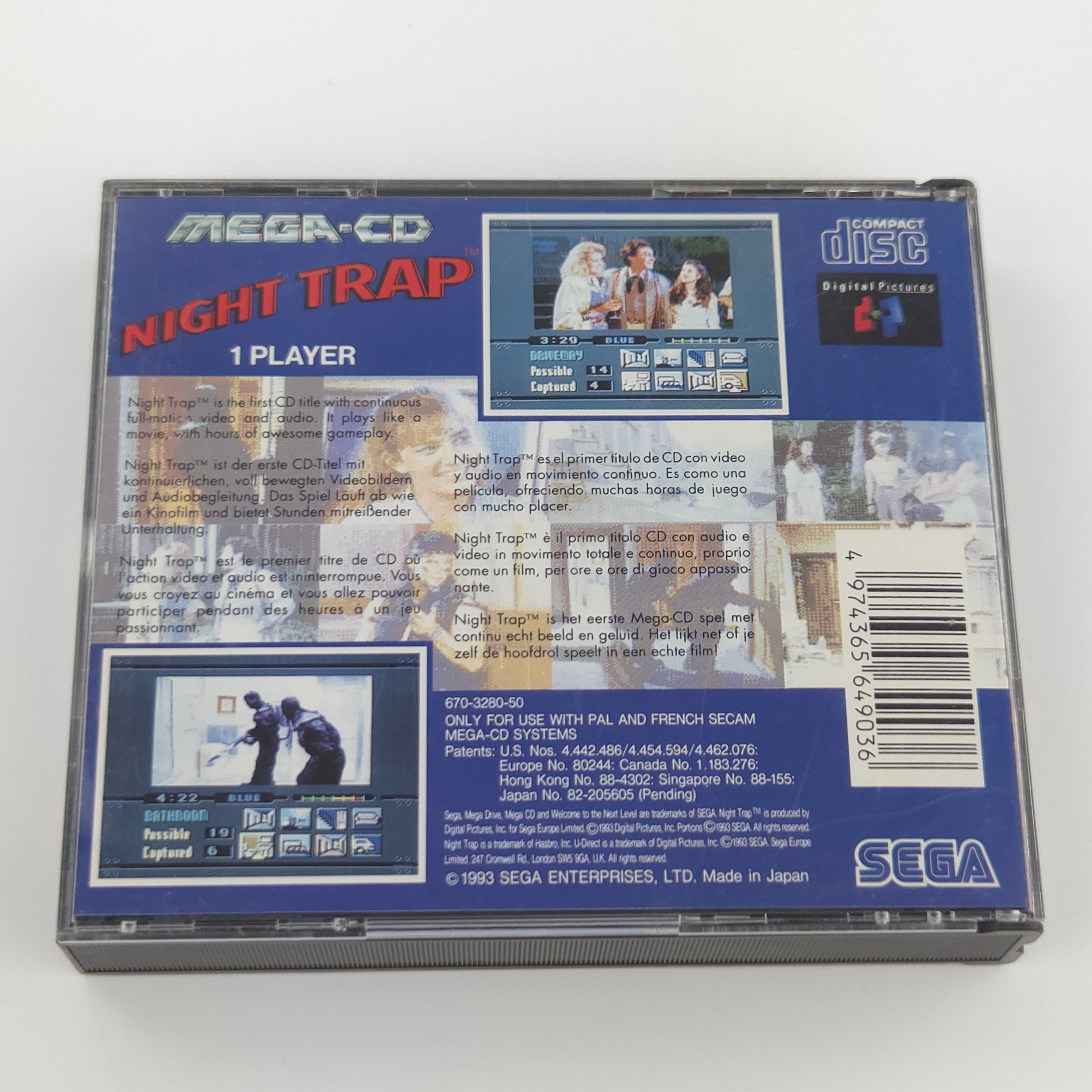 Sega Mega CD Spiel Night Trap OVP PAL