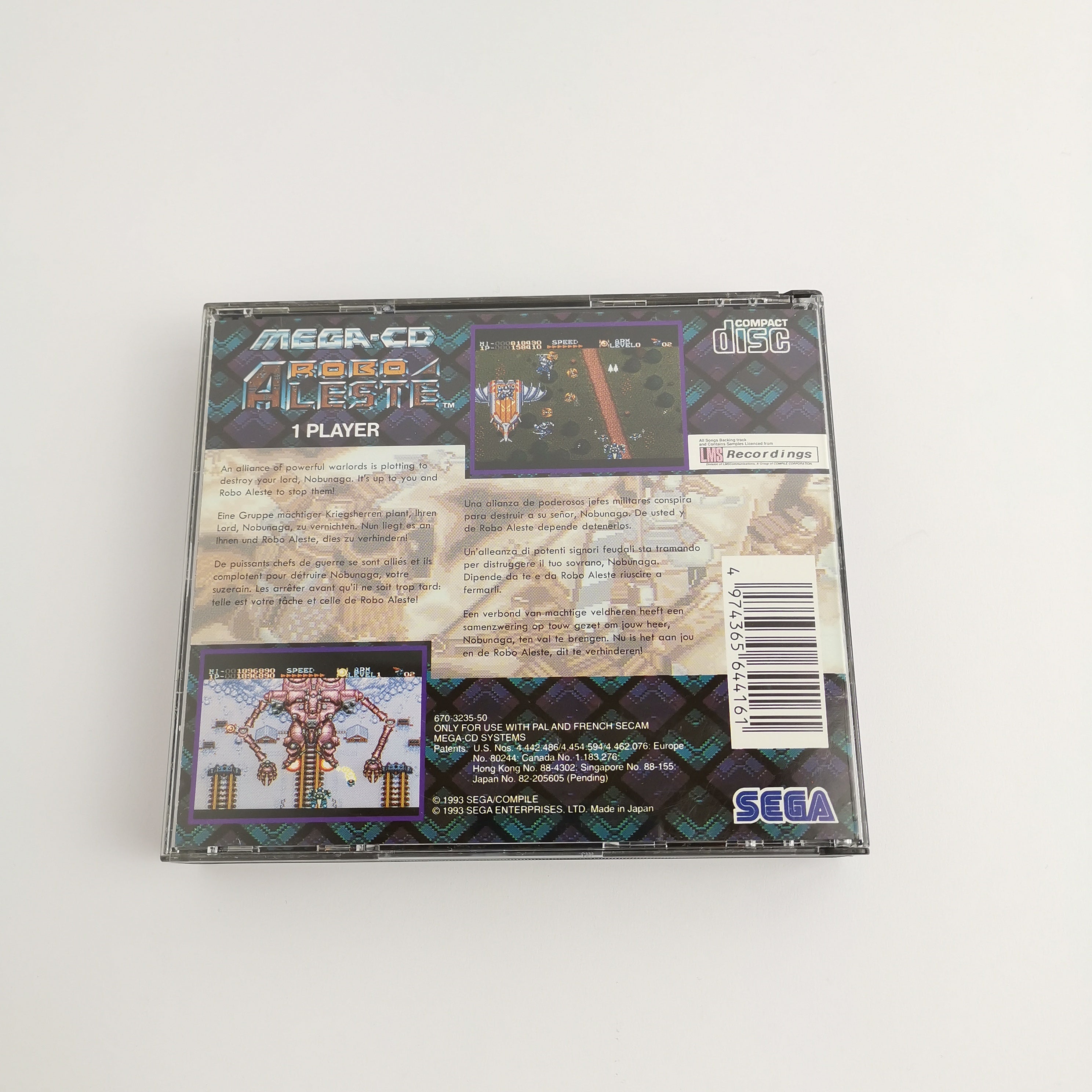 Sega Mega-CD Spiel – Robo Aleste Disc System OVP PAL
