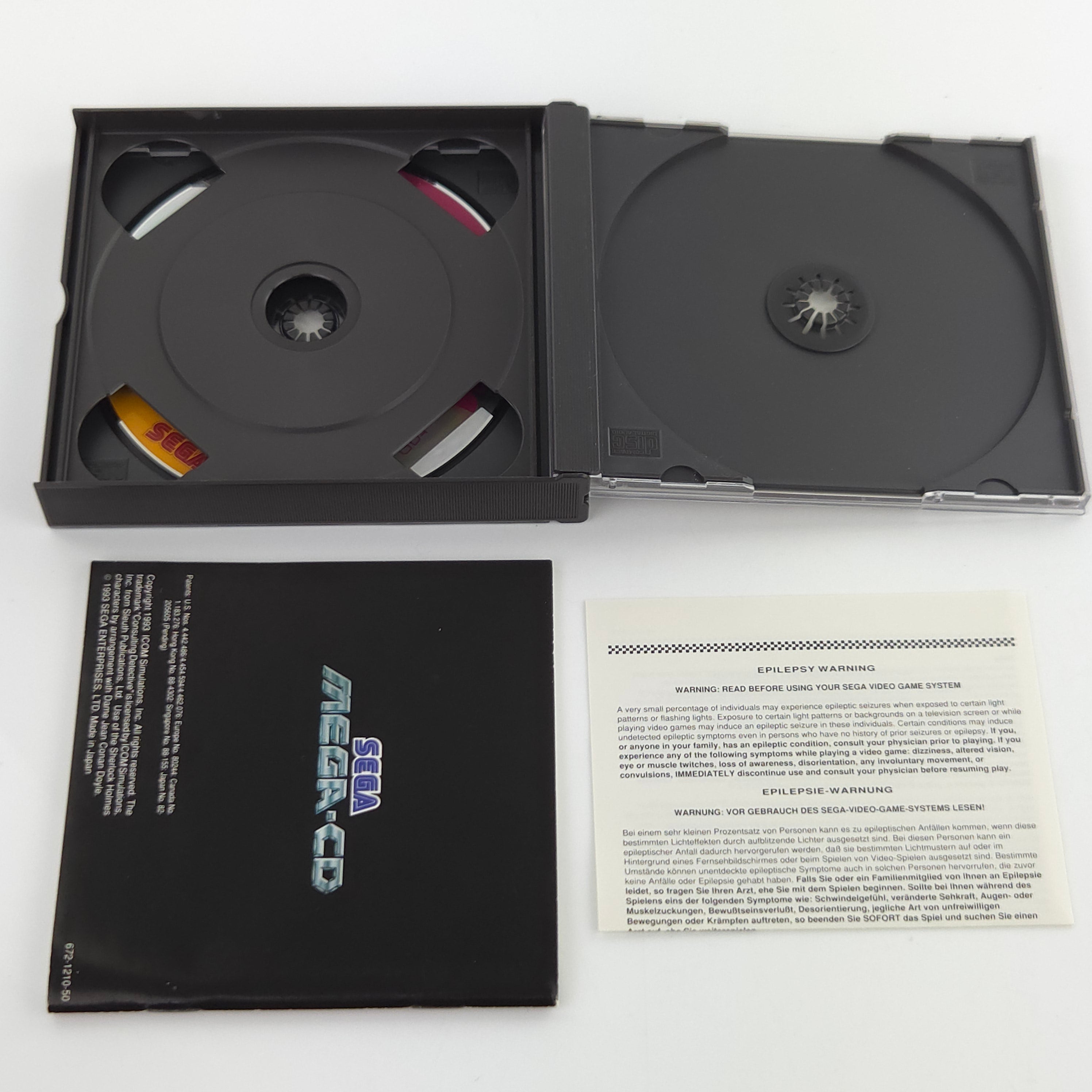 Sega Mega CD Spiel Sherlock Holmes MCD OVP PAL EUR
