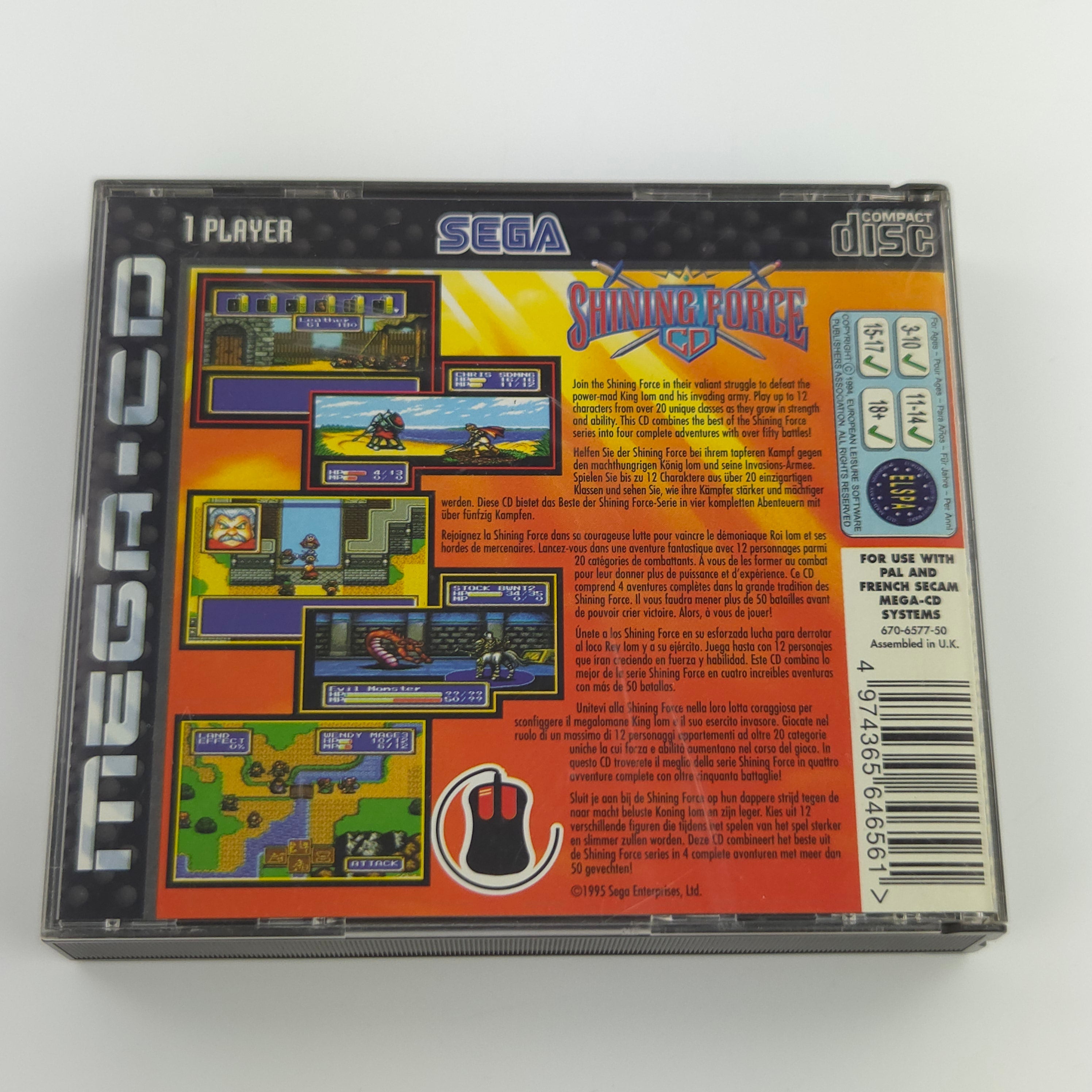 Sega Mega-CD Spiel – Shining Force CD (PAL OVP CIB)