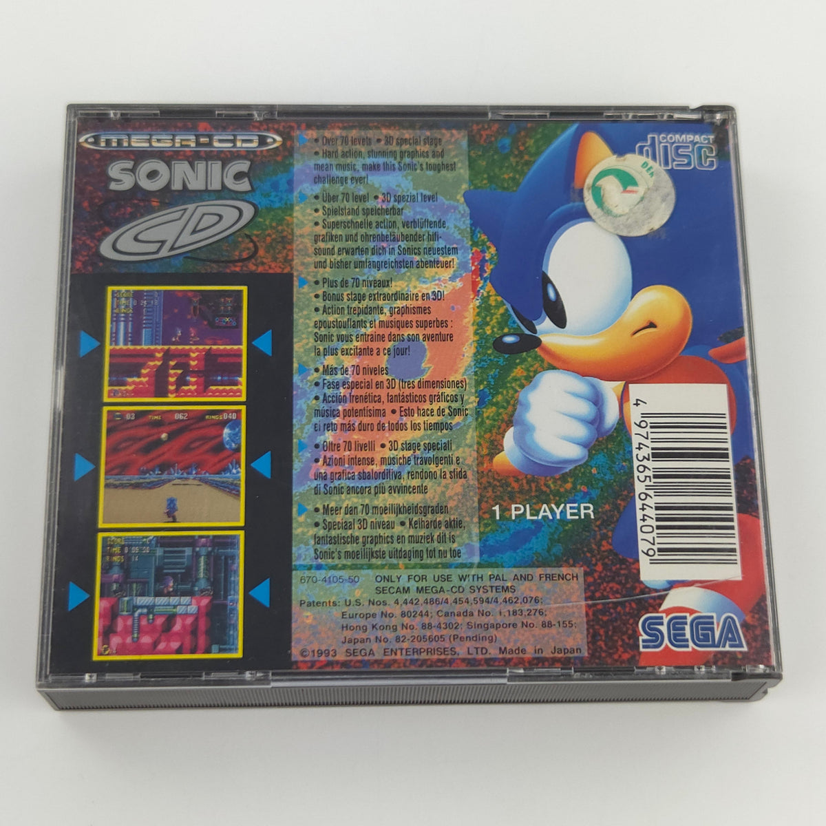 Sega Mega CD Spiel Sonic CD OVP PAL