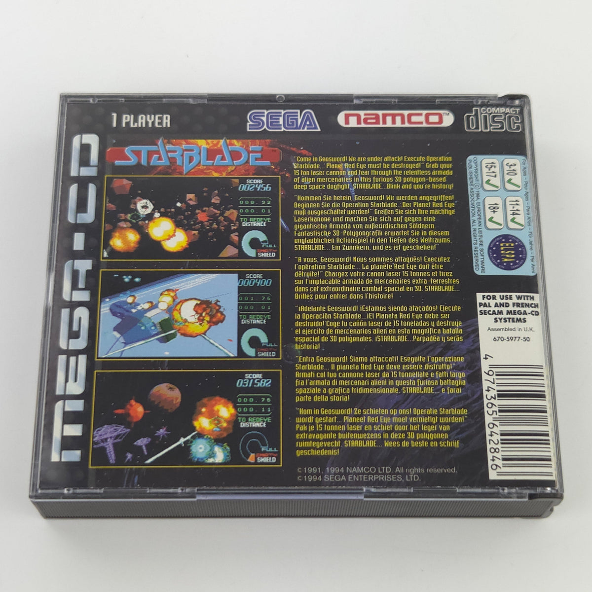 Sega Mega CD Spiel Starblade OVP