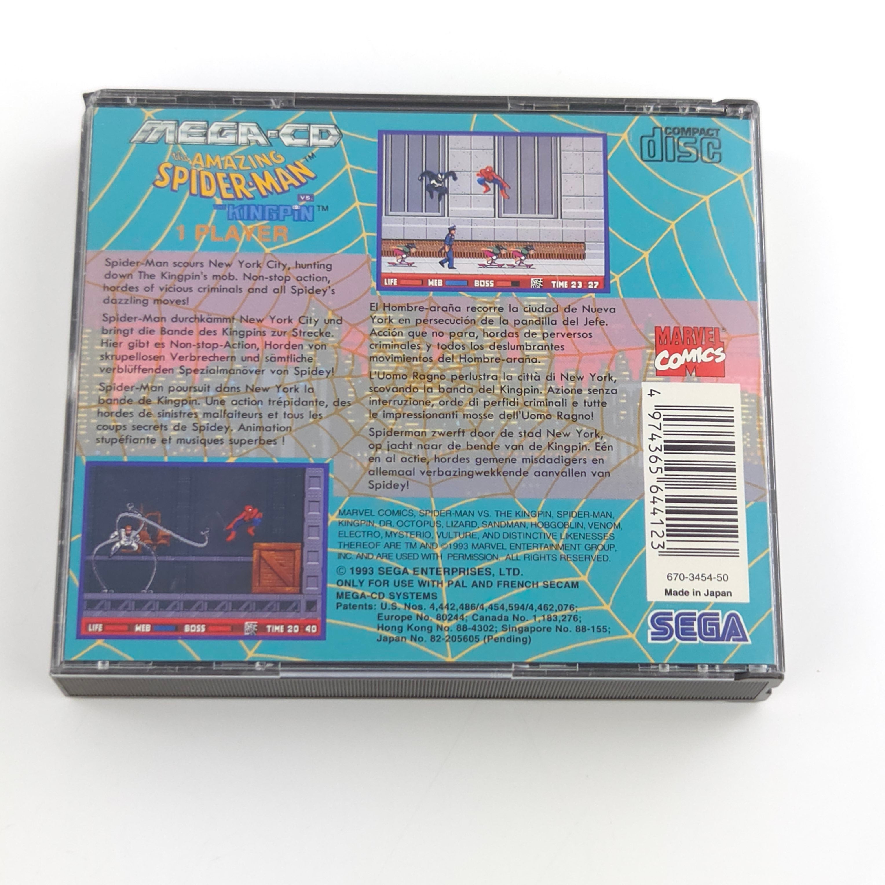 Sega Mega-CD Spiel – The Amazin Spider-Man vs The Kingpin OVP