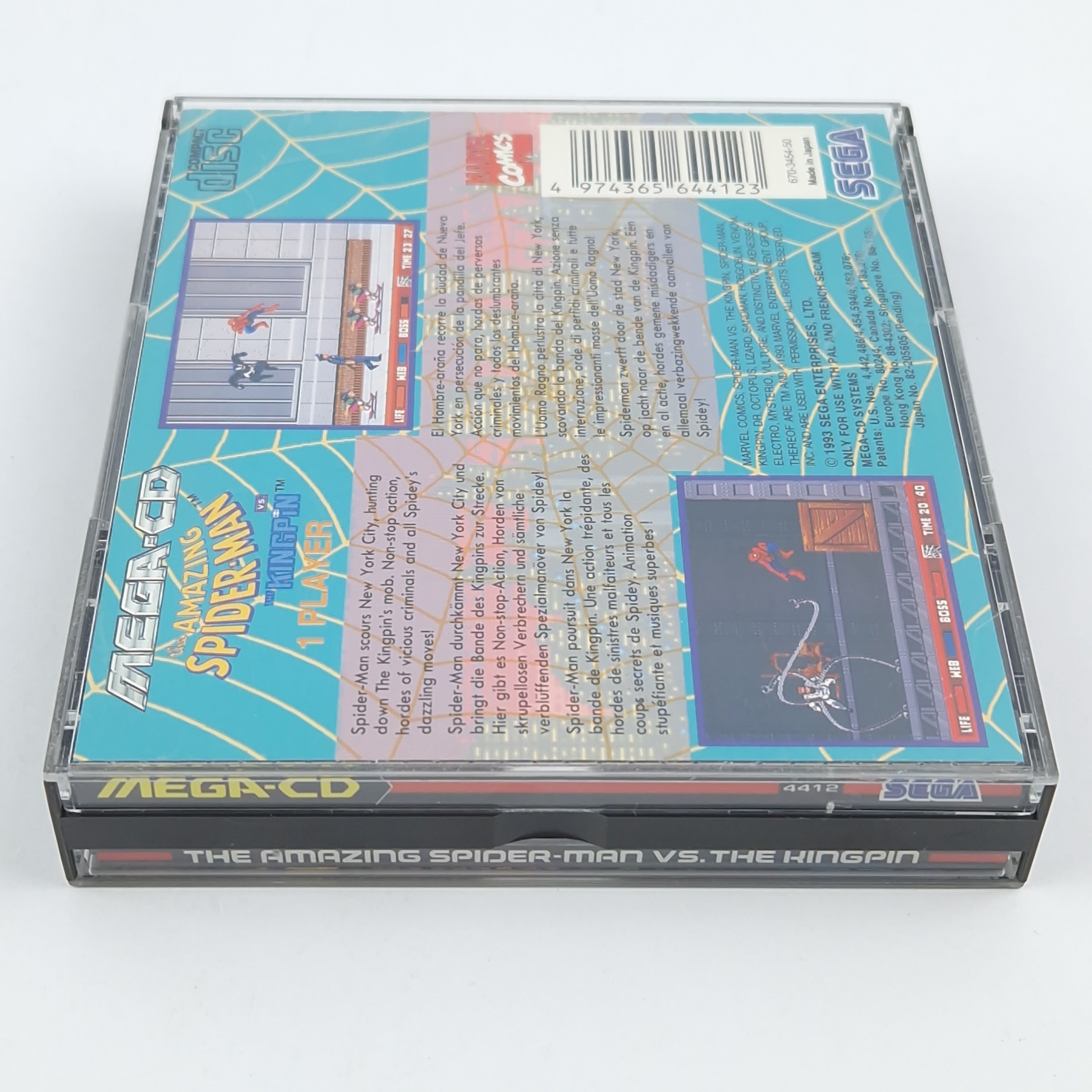 Sega Mega CD Spiel – The Amazing Spider-Man vs Kingpin OVP