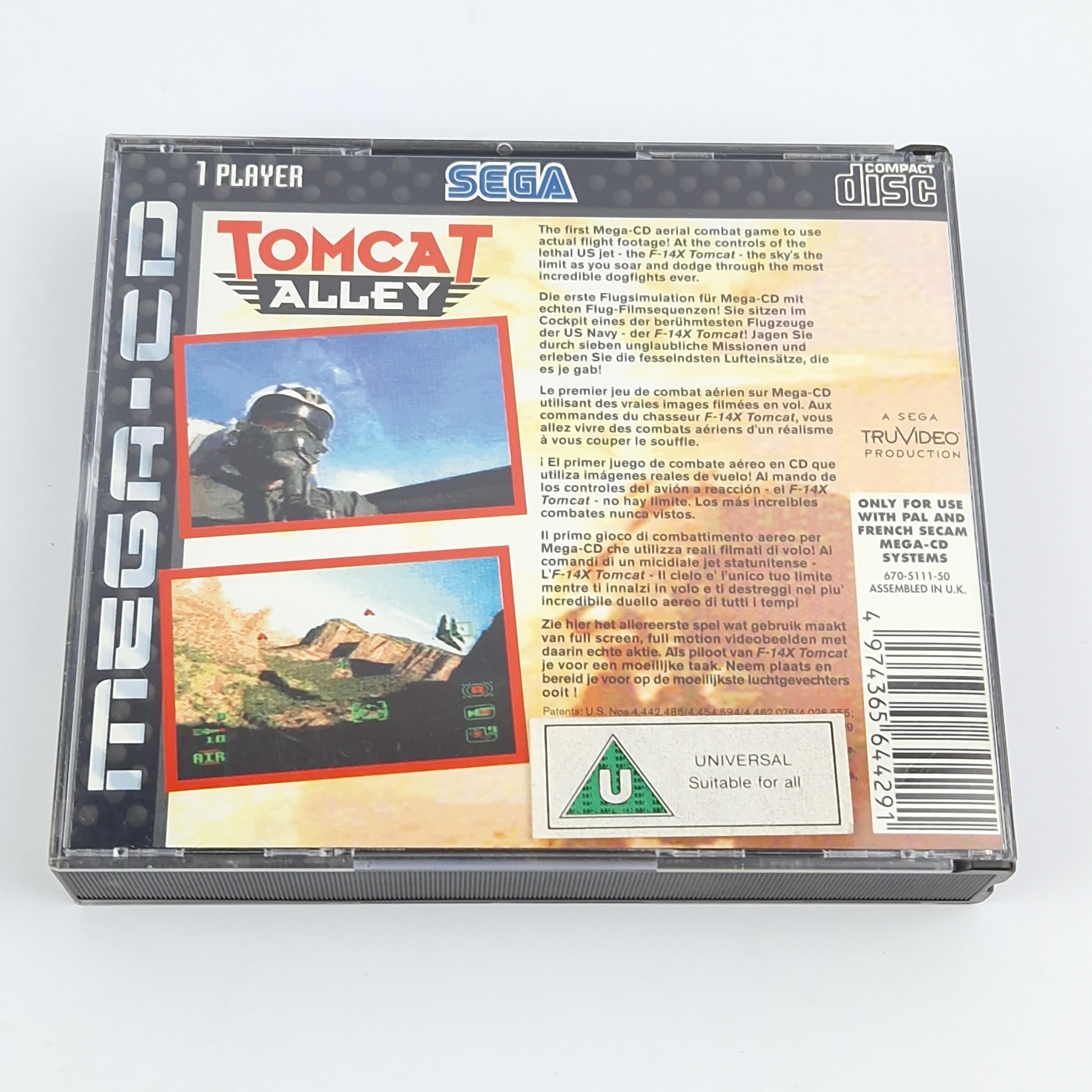 Sega Mega CD Spiel – Tomcat Alley (PAL OVP Anleitung)