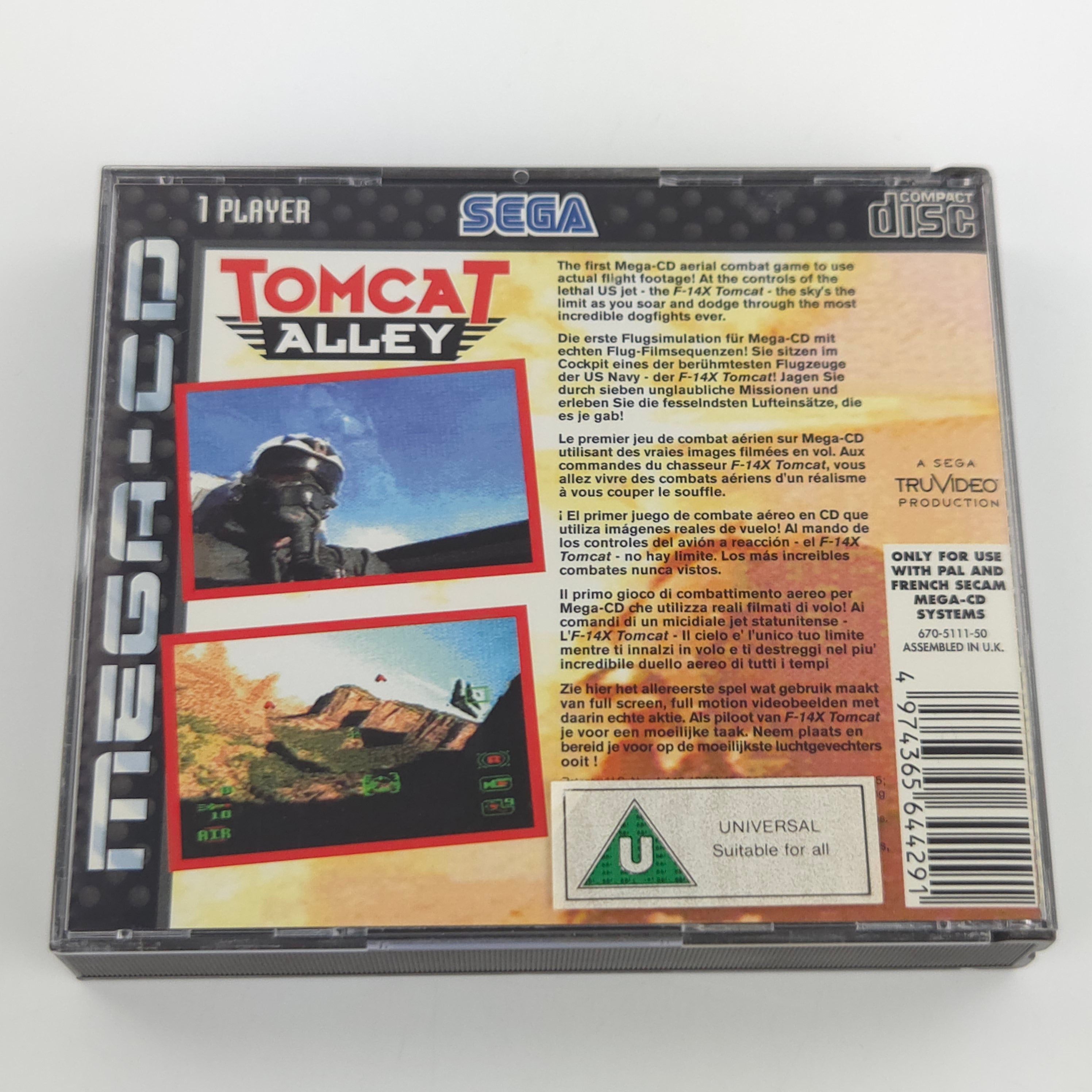Sega Mega-CD Spiel Tomcat Alley MCD OVP PAL EUR