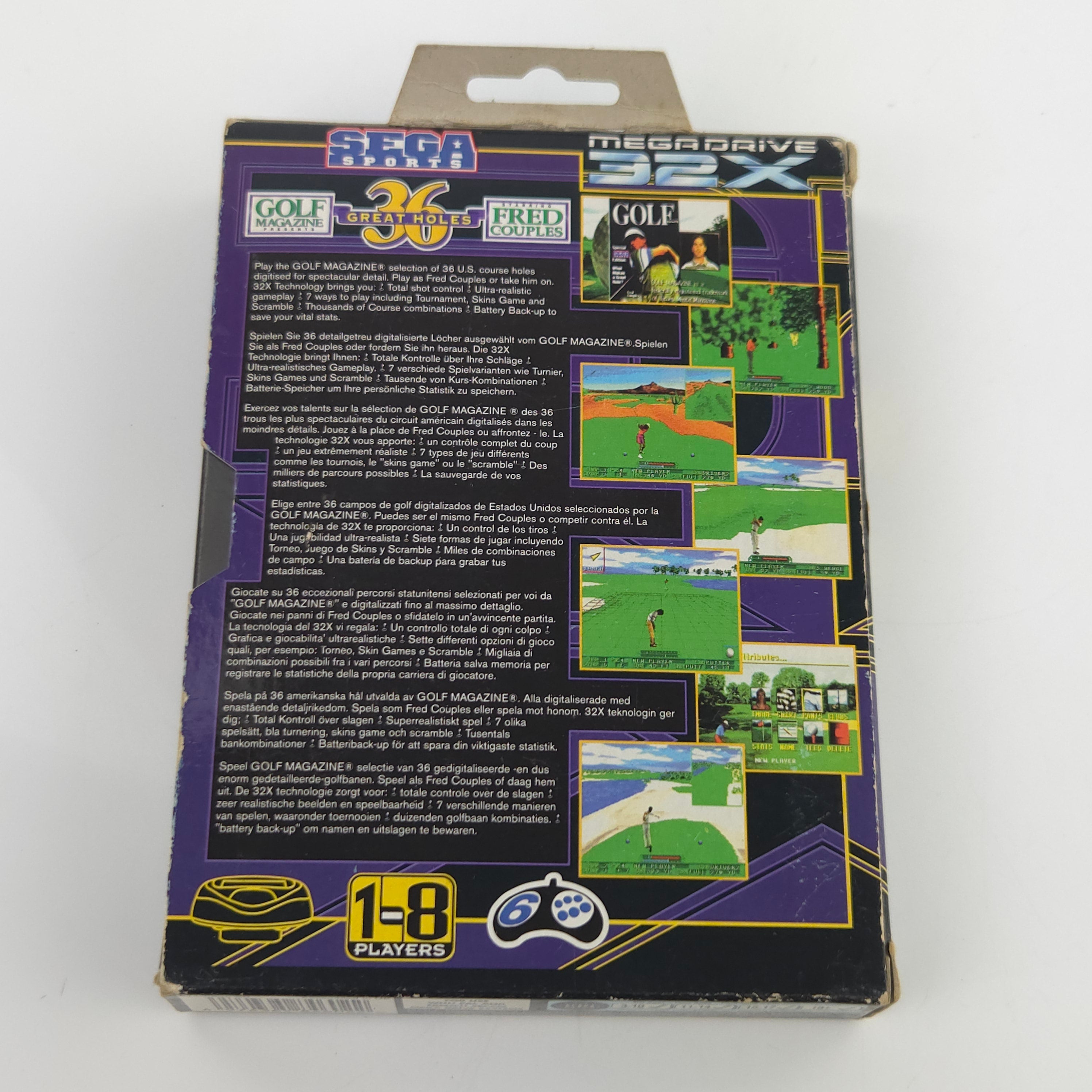 Sega Mega Drive 32X Spiel 36 Great Holes Golf MD OVP PAL