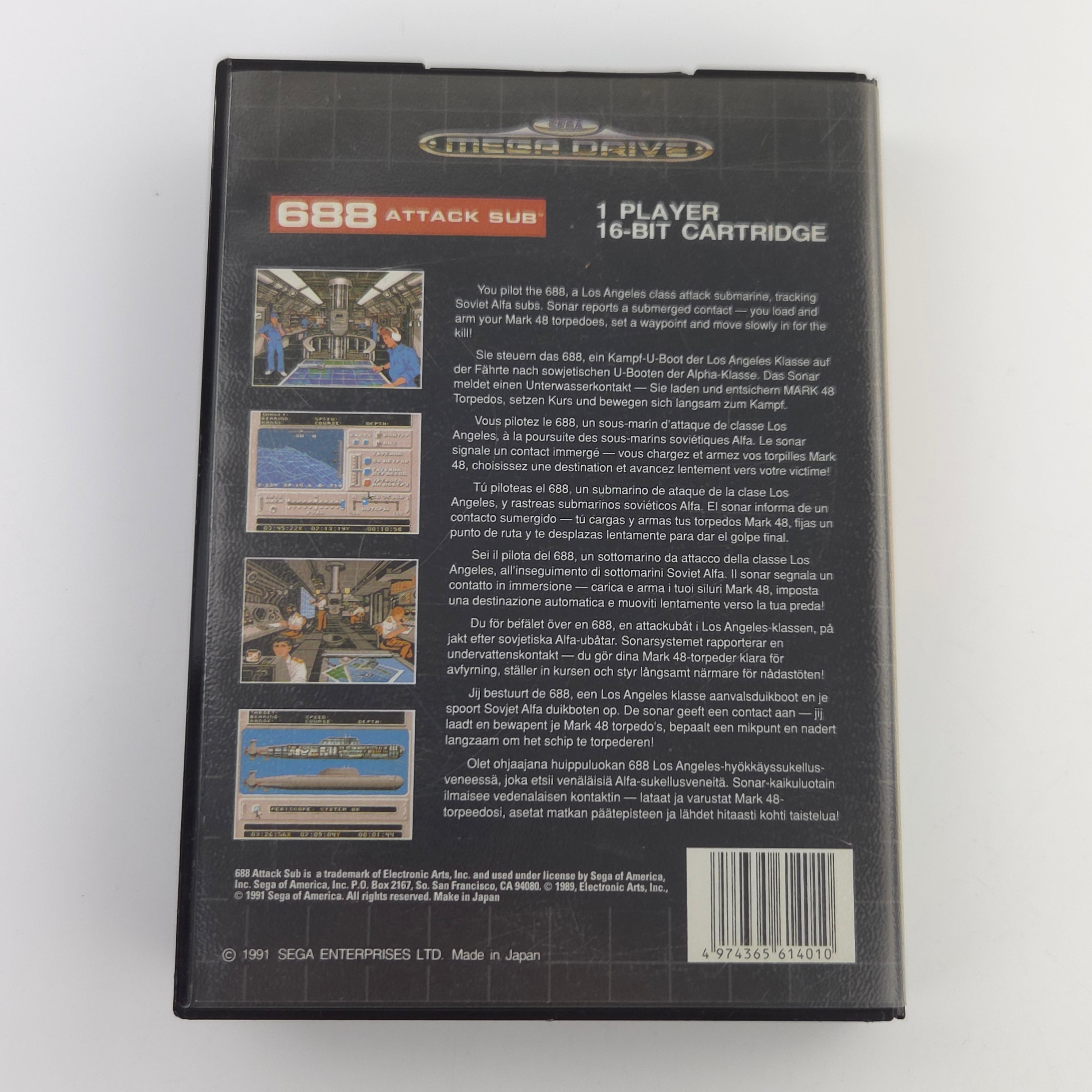 Mega Drive Spiel 688 Attack Sub Simulator MD OVP PAL