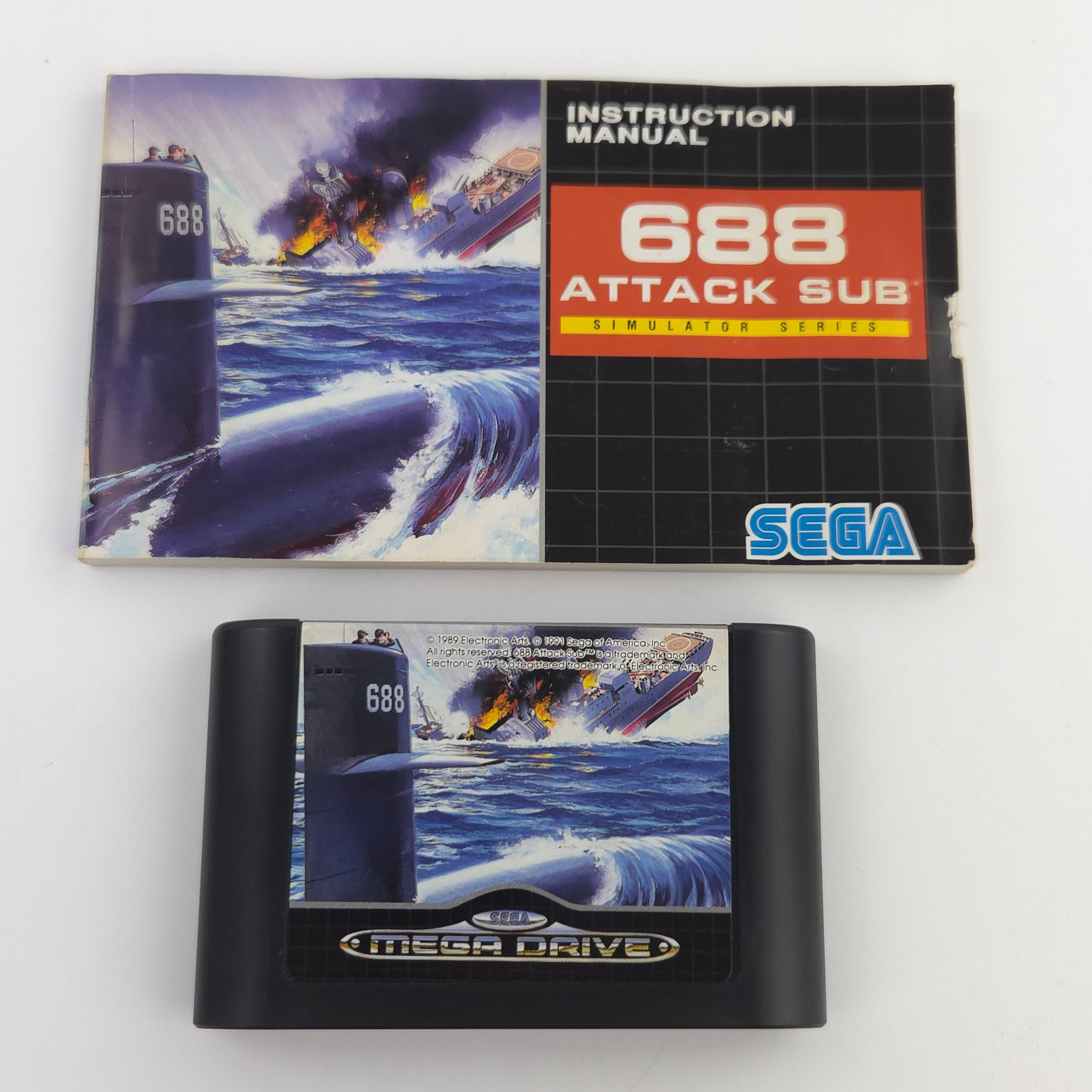 Mega Drive Spiel 688 Attack Sub Simulator MD OVP PAL