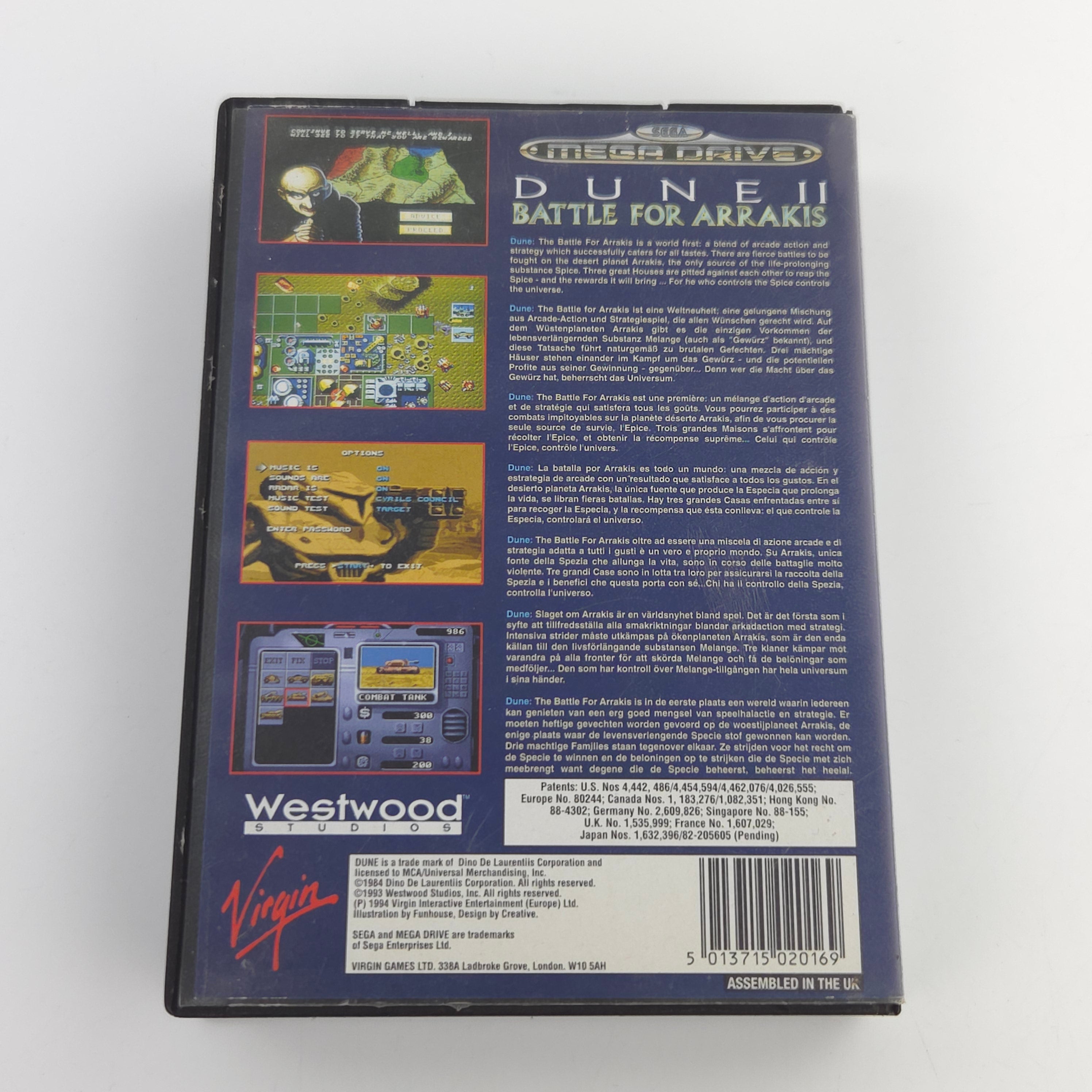 Sega Mega Drive Spiel Dune II Battle for Arrakis OVP PAL