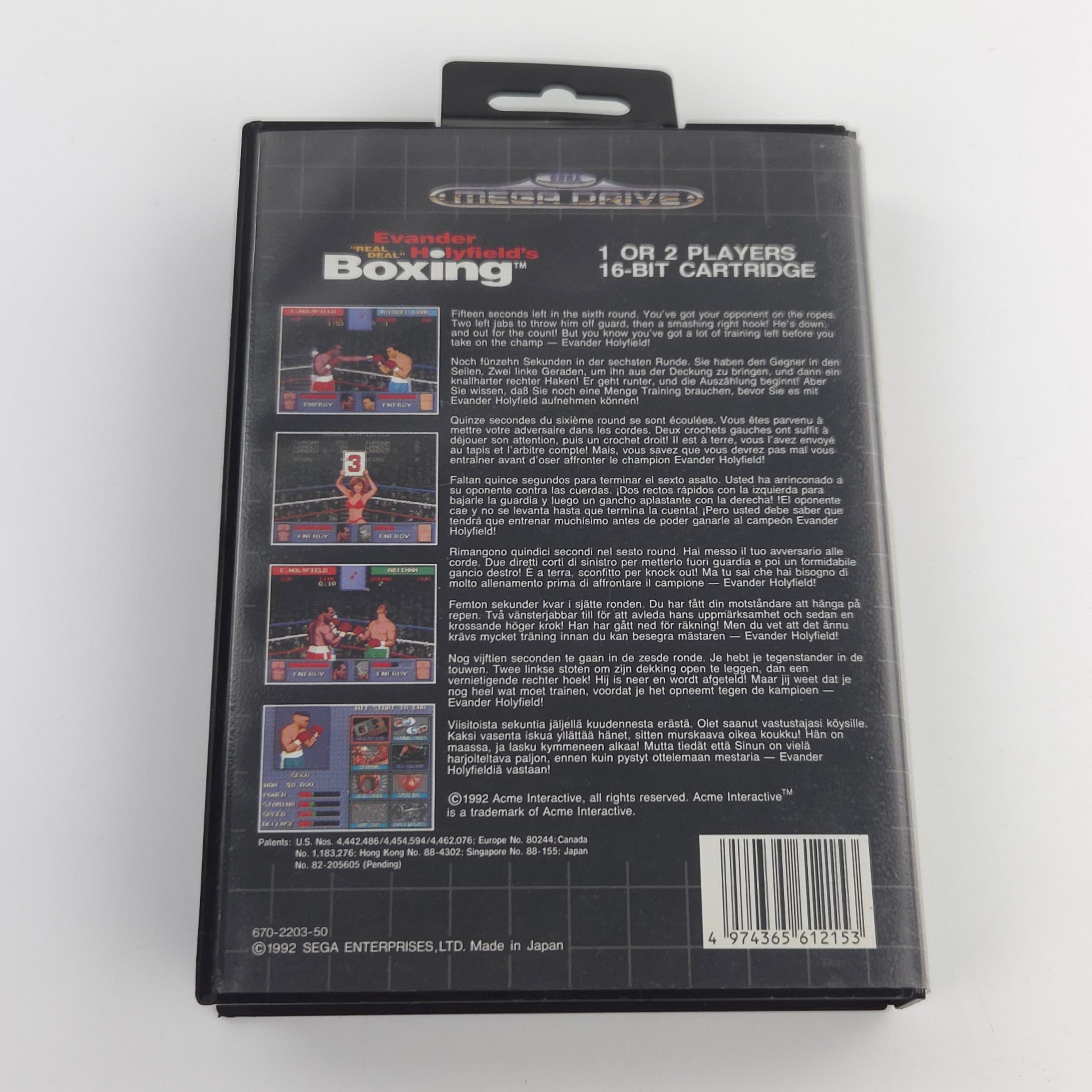 Sega Mega Drive Spiel Evander Holyfields Boxing MD OVP PAL