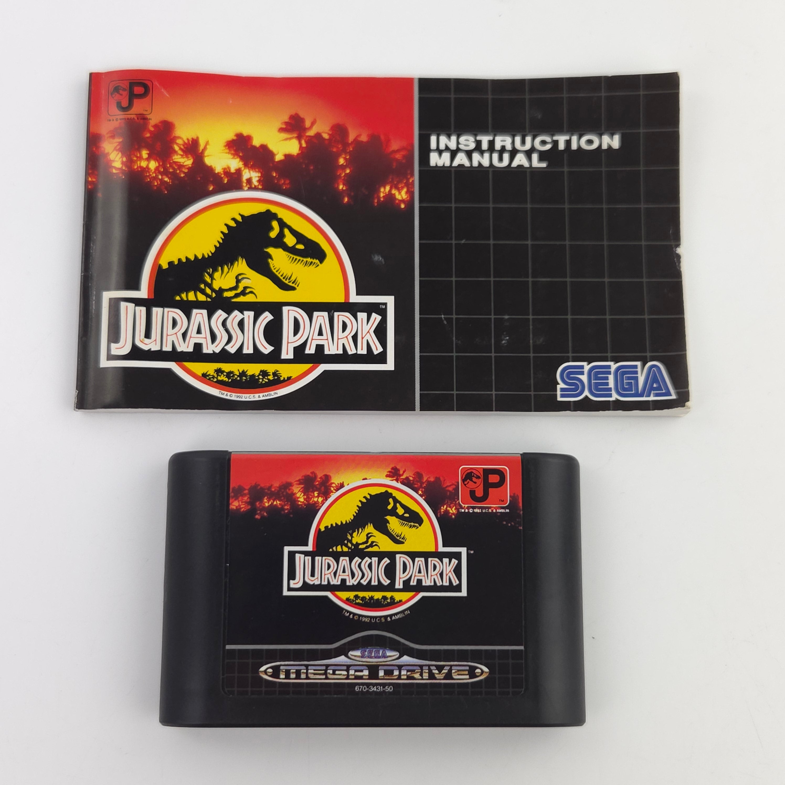 Sega Mega Drive: Jurassic Park - Modul Anleitung OVP (PAL EUR)