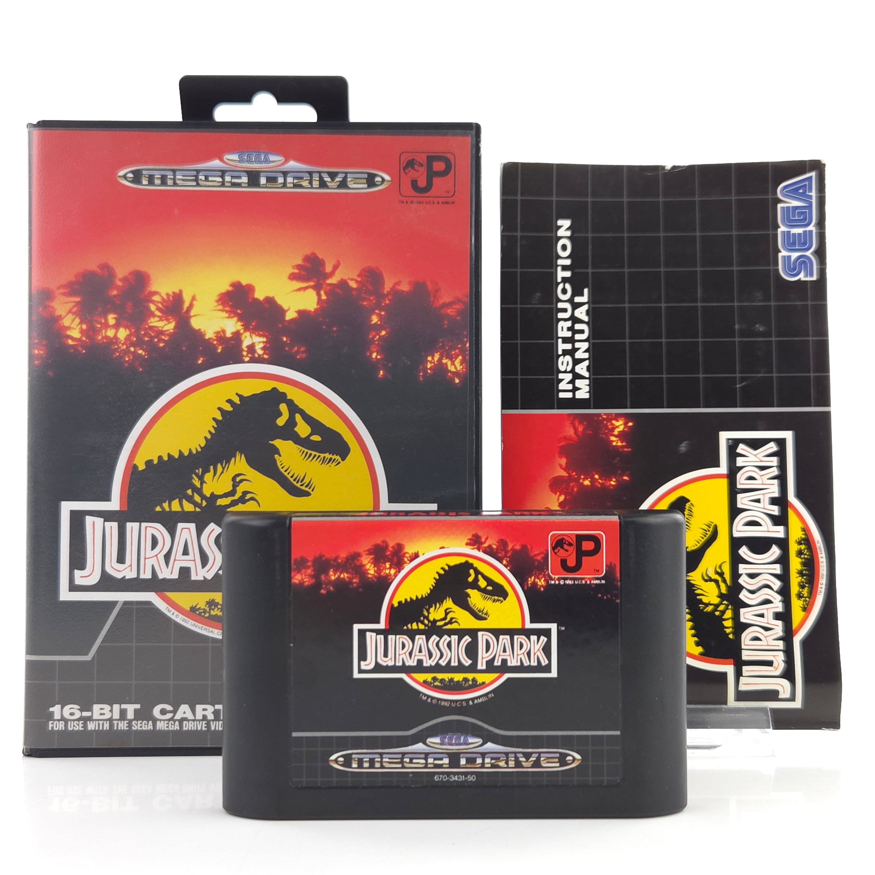 Sega Mega Drive: Jurassic Park - Modul Anleitung OVP (PAL EUR)