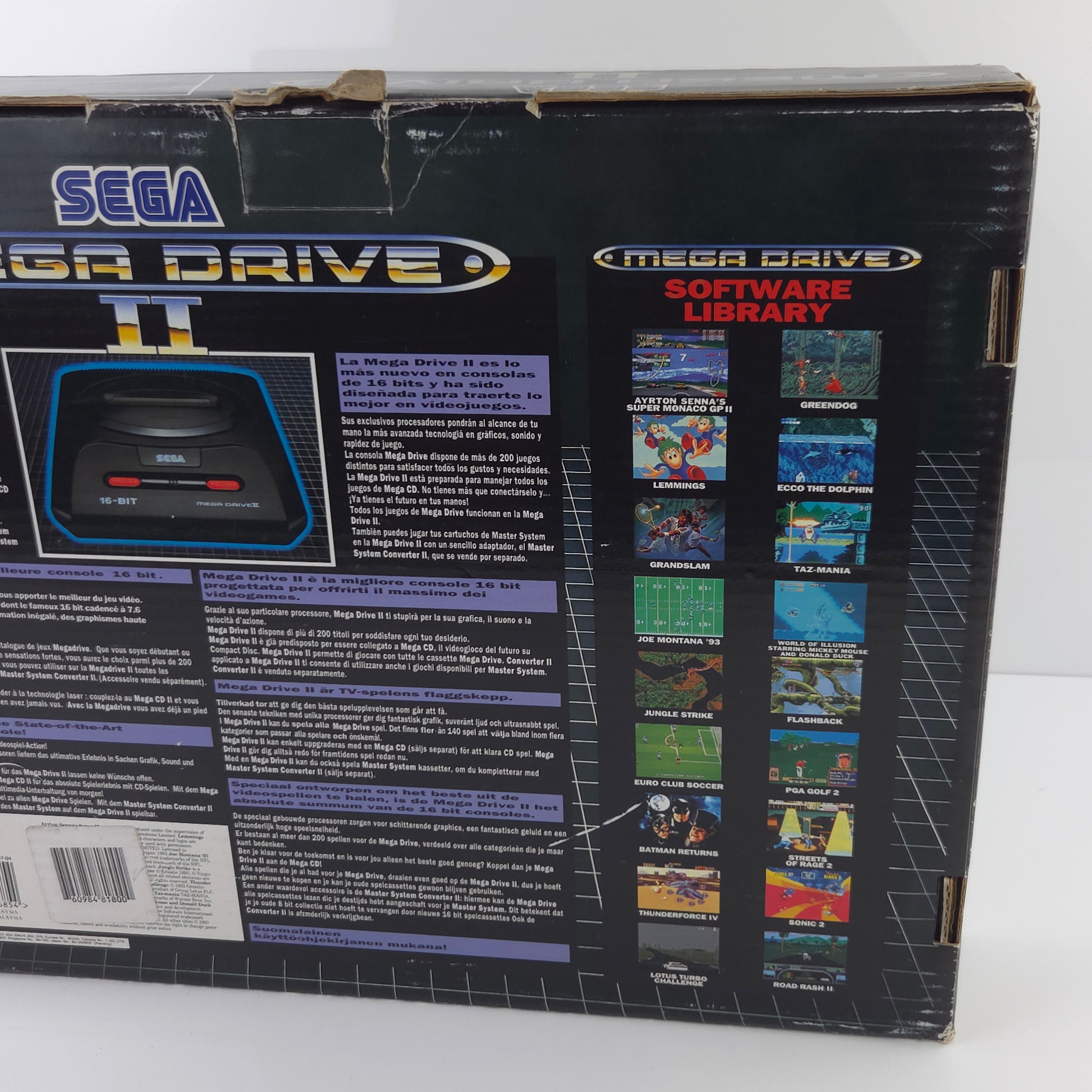 Sega Mega Drive Konsole mit Sonic The Hedgehog 2 OVP PAL