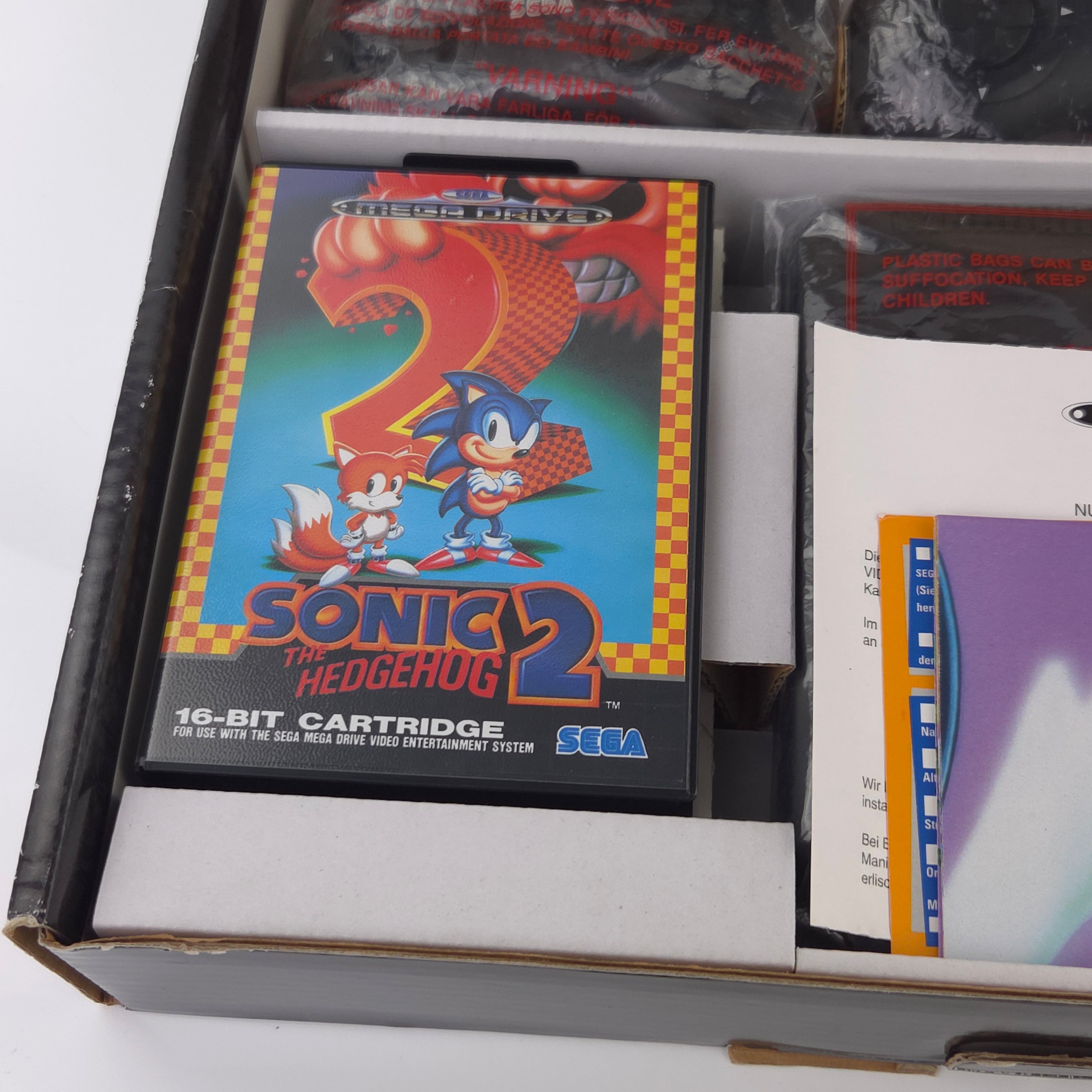 Sega Mega Drive Konsole mit Sonic The Hedgehog 2 OVP PAL