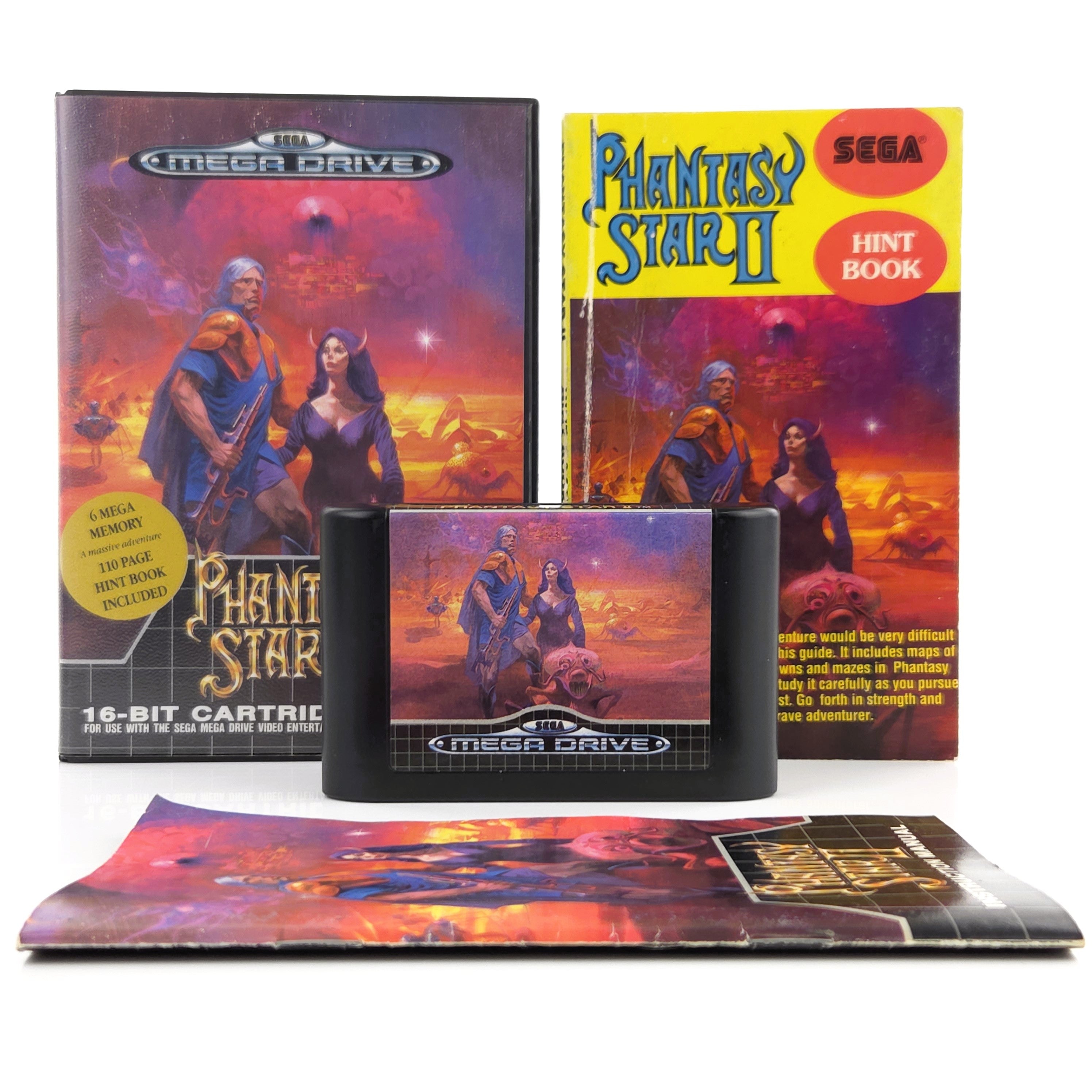Mega Drive Spiel Phantasy Star II Hint Book OVP PAL