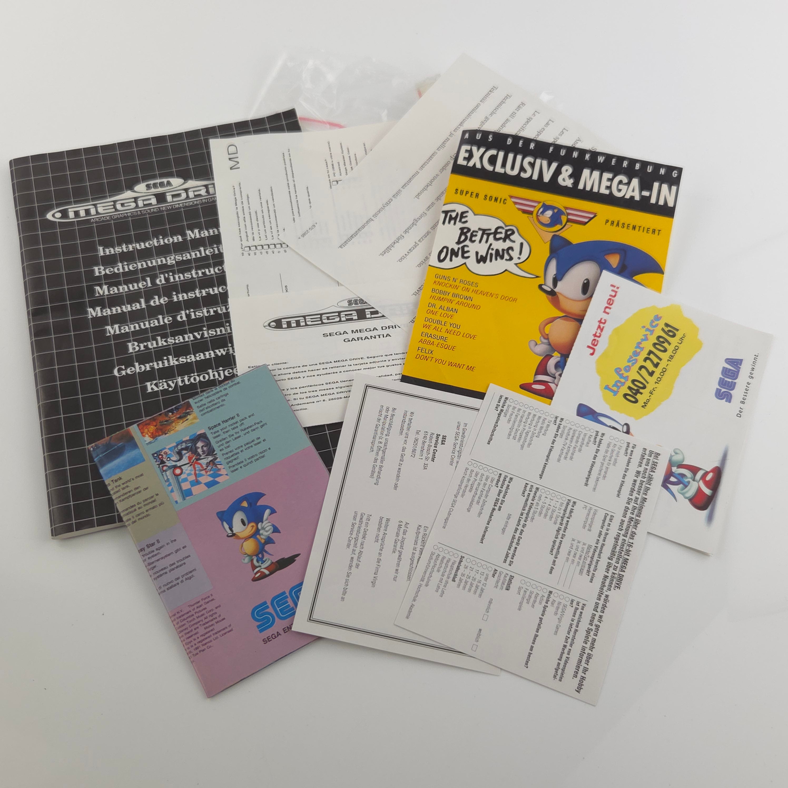 Sega Mega Drive Konsole Sonic Bundle OVP PAL Ohne Spiel