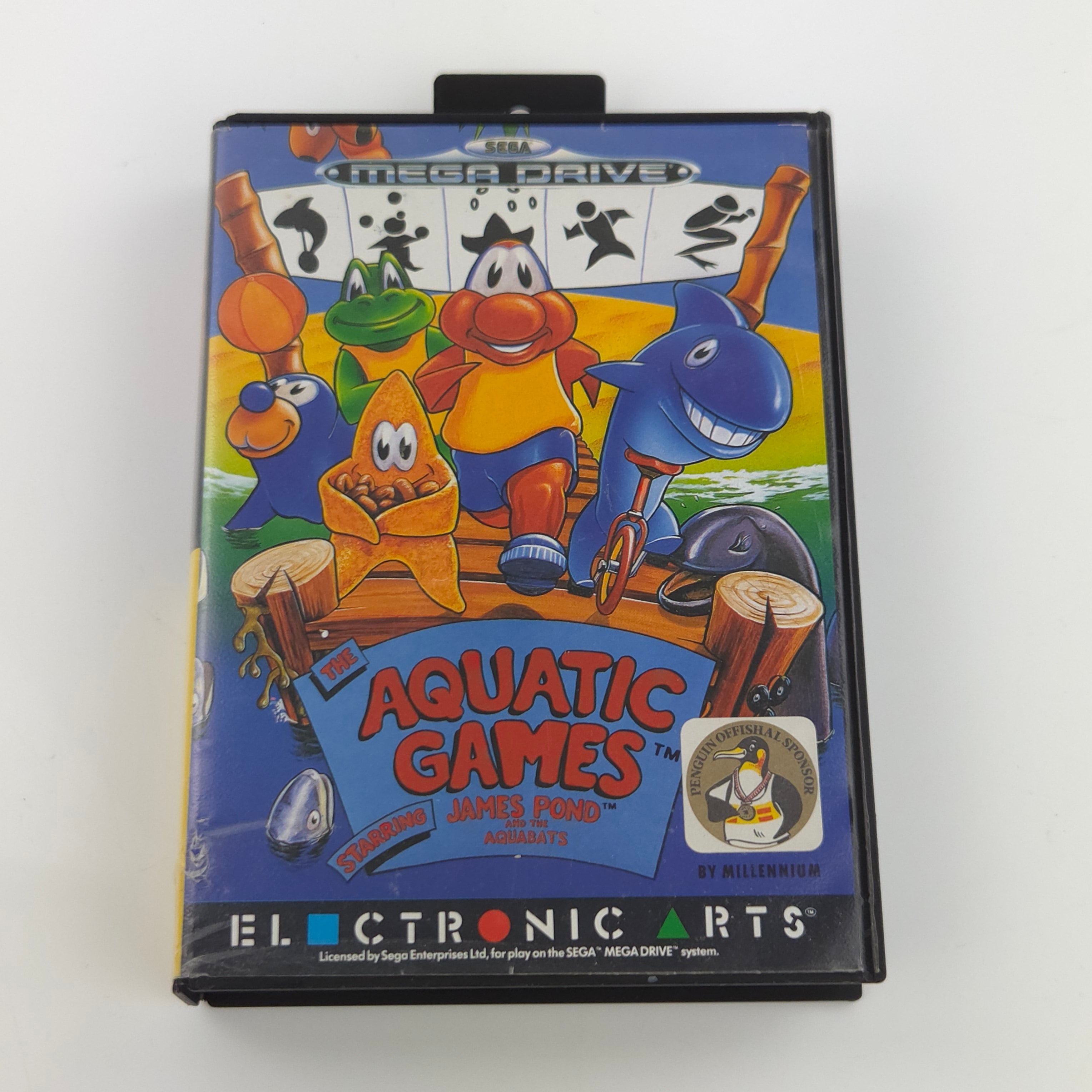 Sega Mega Drive Spiel – Aquatic Games James Pond OVP