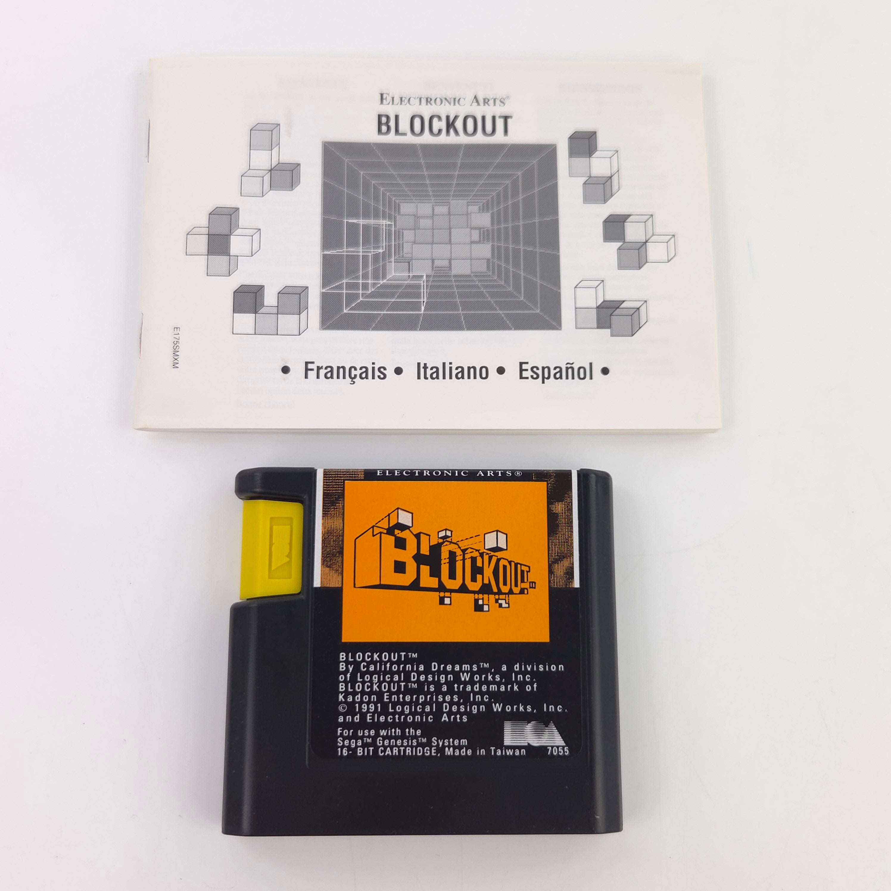 Sega Mega Drive Spiel Blockout MD 16-Bit OVP PAL EUR