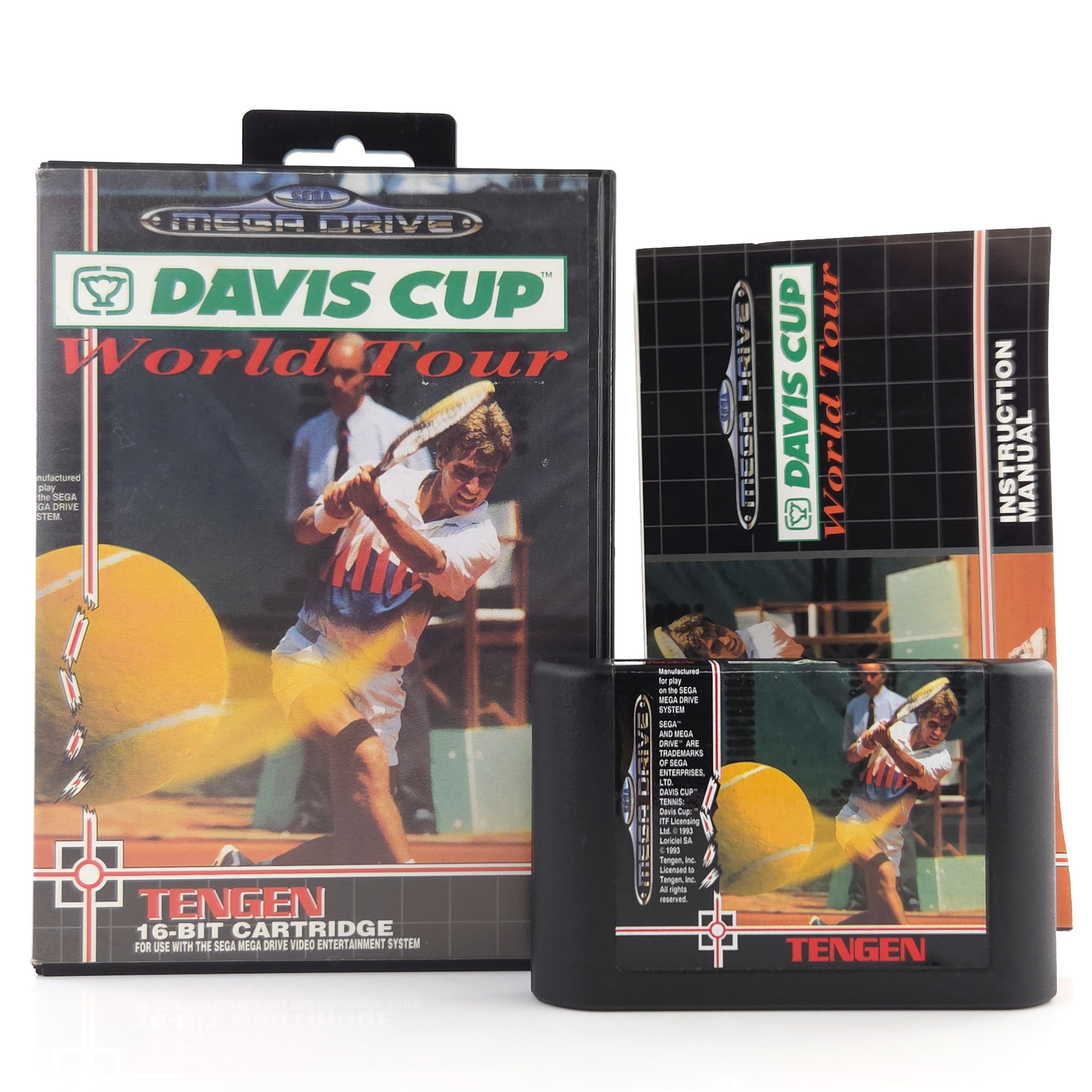 Sega Mega Drive Spiel Davis Cup Tennis MD OVP CIB PAL