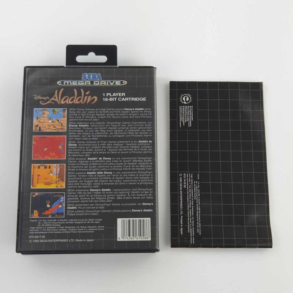 Sega Mega Drive Spiel Disneys Aladdin OVP PAL