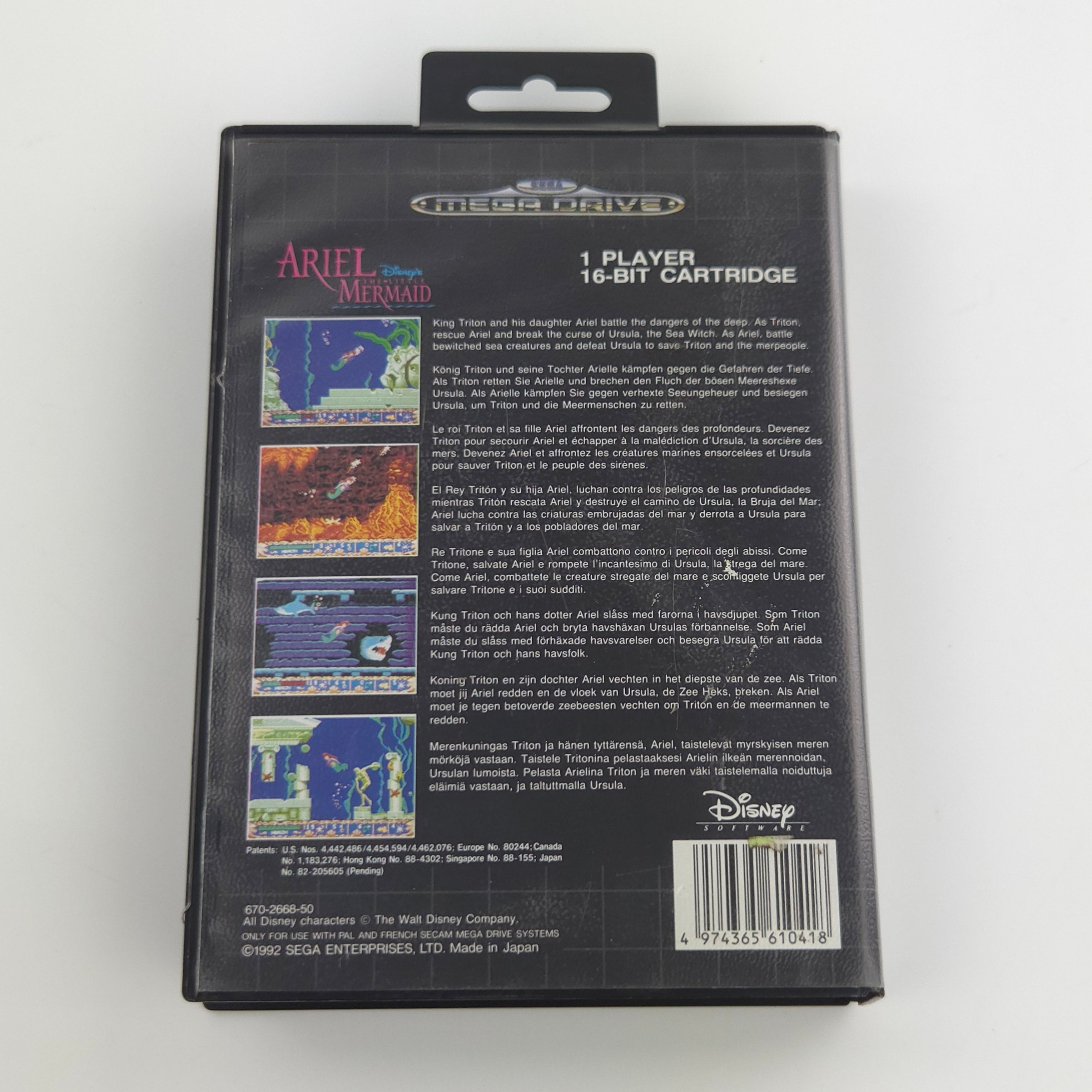 Sega Mega Drive Spiel – Disneys Ariel The Little Mermaid OVP