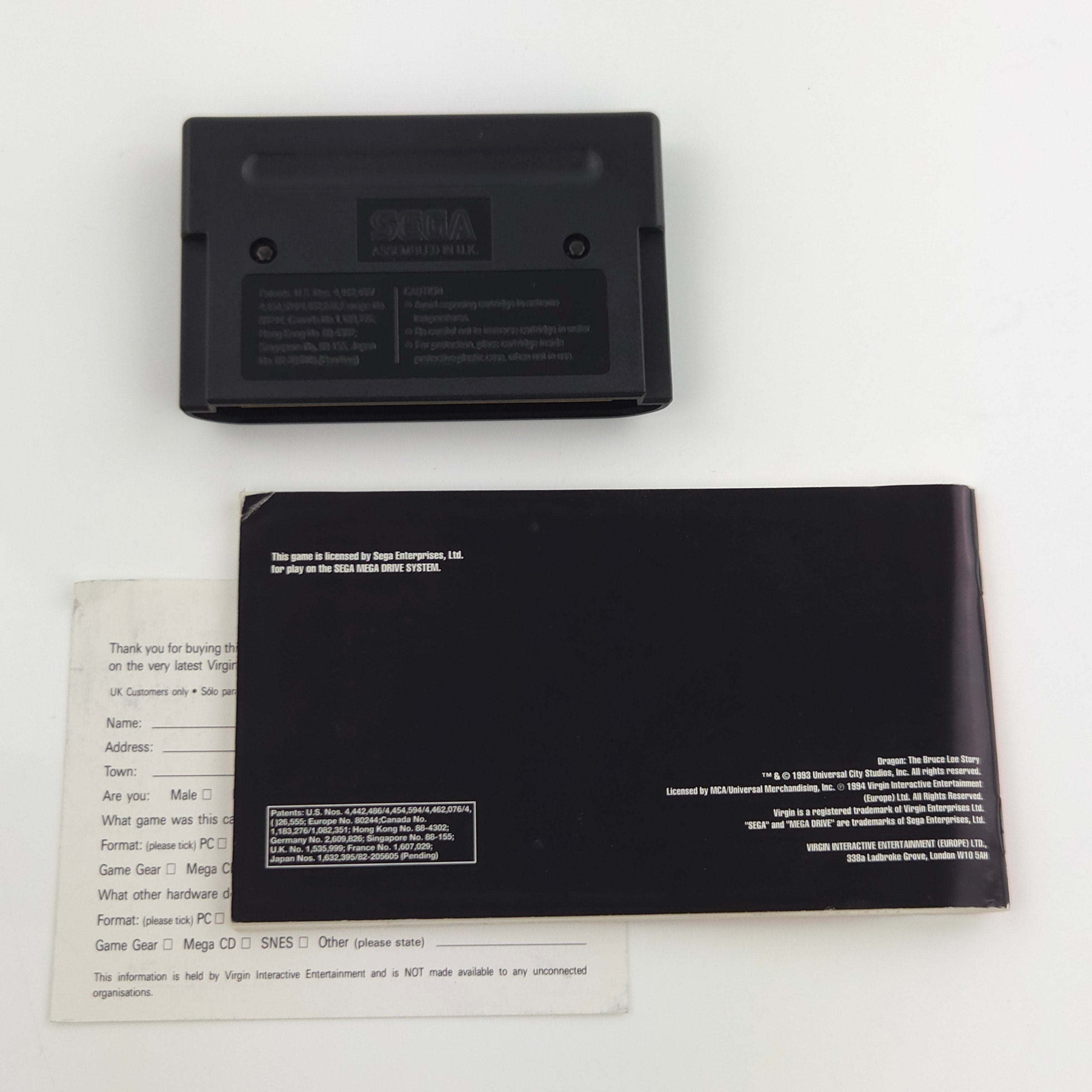 Sega Mega Drive Spiel – Dragon The Bruce Lee Story PAL OVP