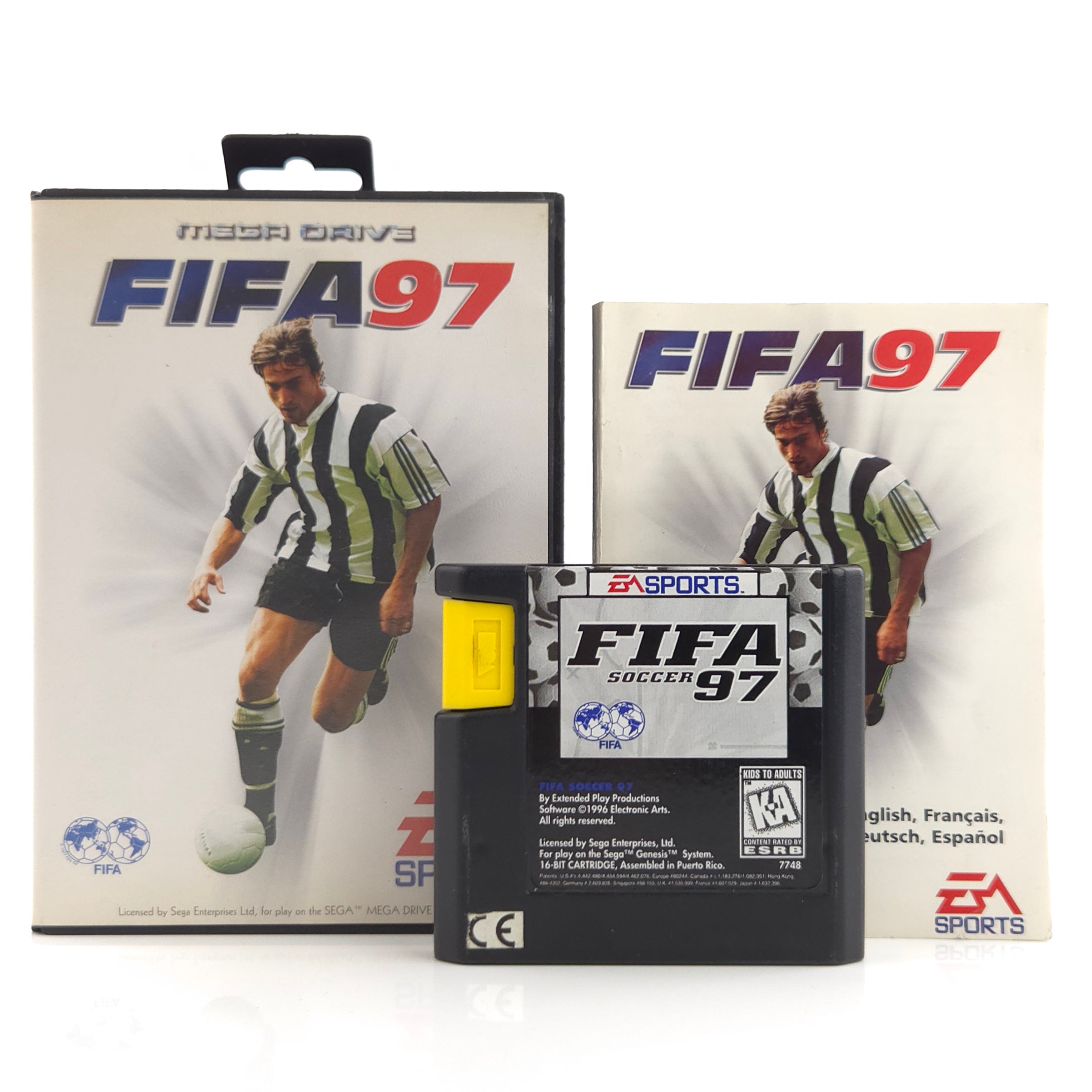 Sega Mega Drive Spiel – FIFA 97 Modul Anleitung OVP PAL