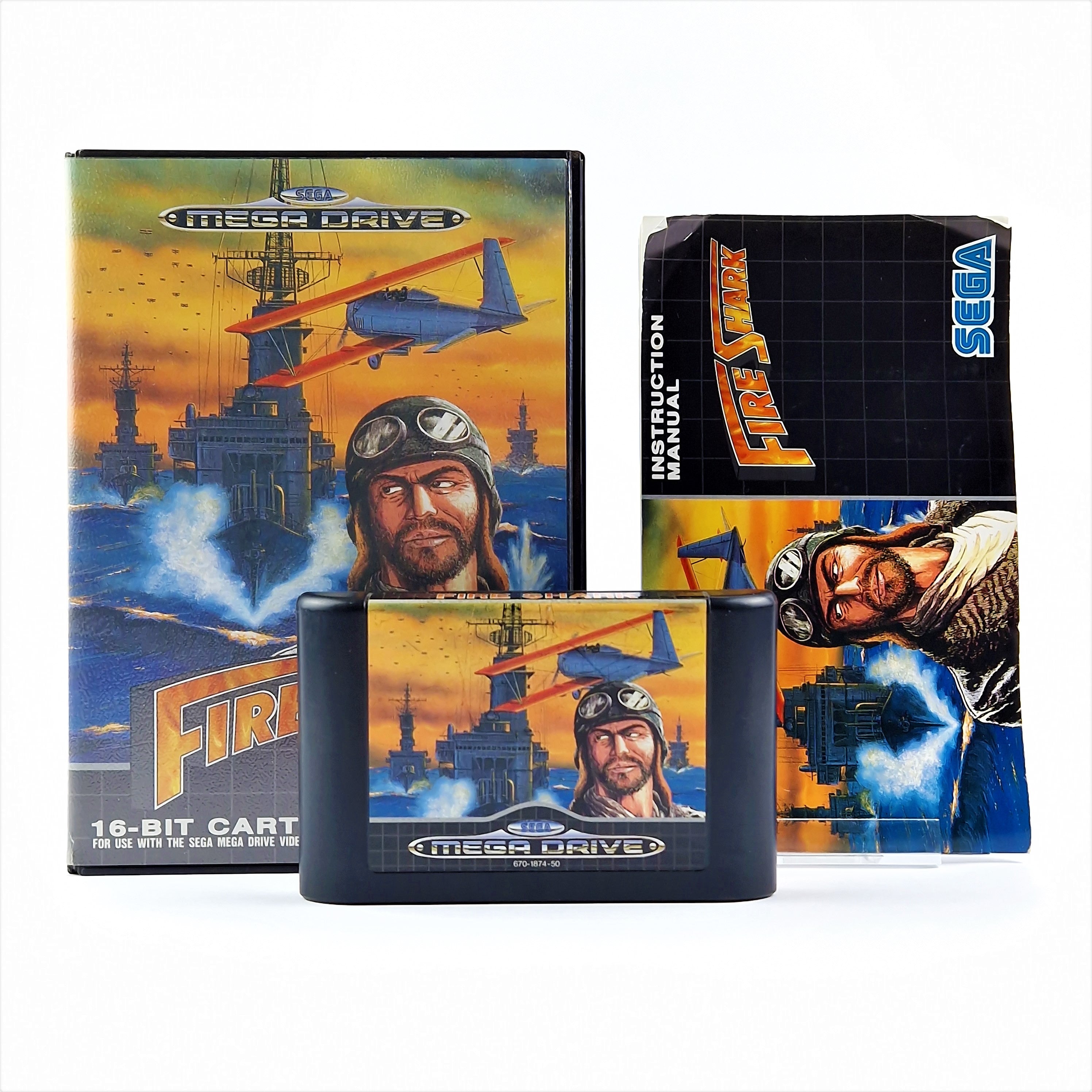 Sega Mega Drive Spiel – Fire Shark OVP Anleitung PAL