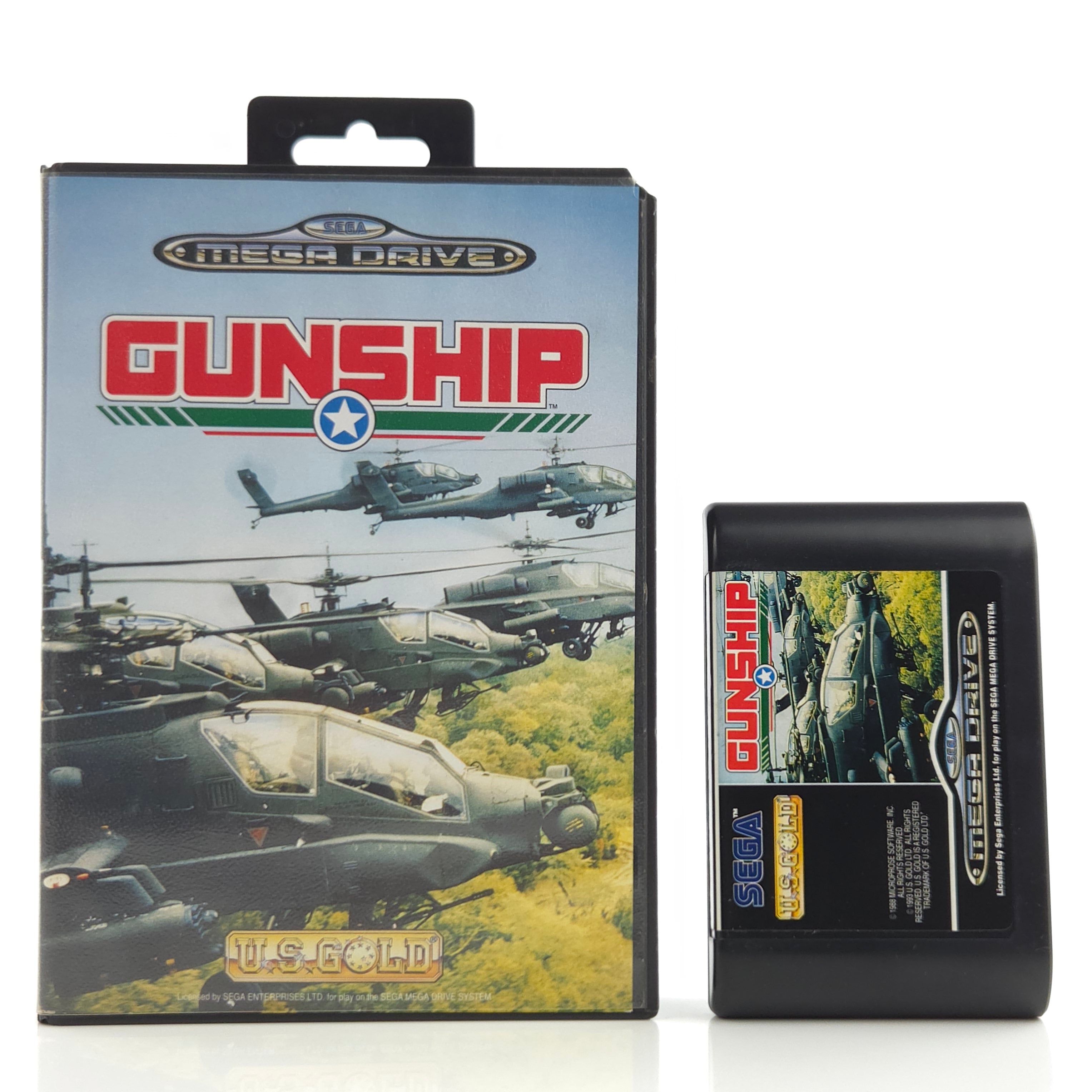 Sega Mega Drive Spiel – Gunship (Modul & OVP PAL)