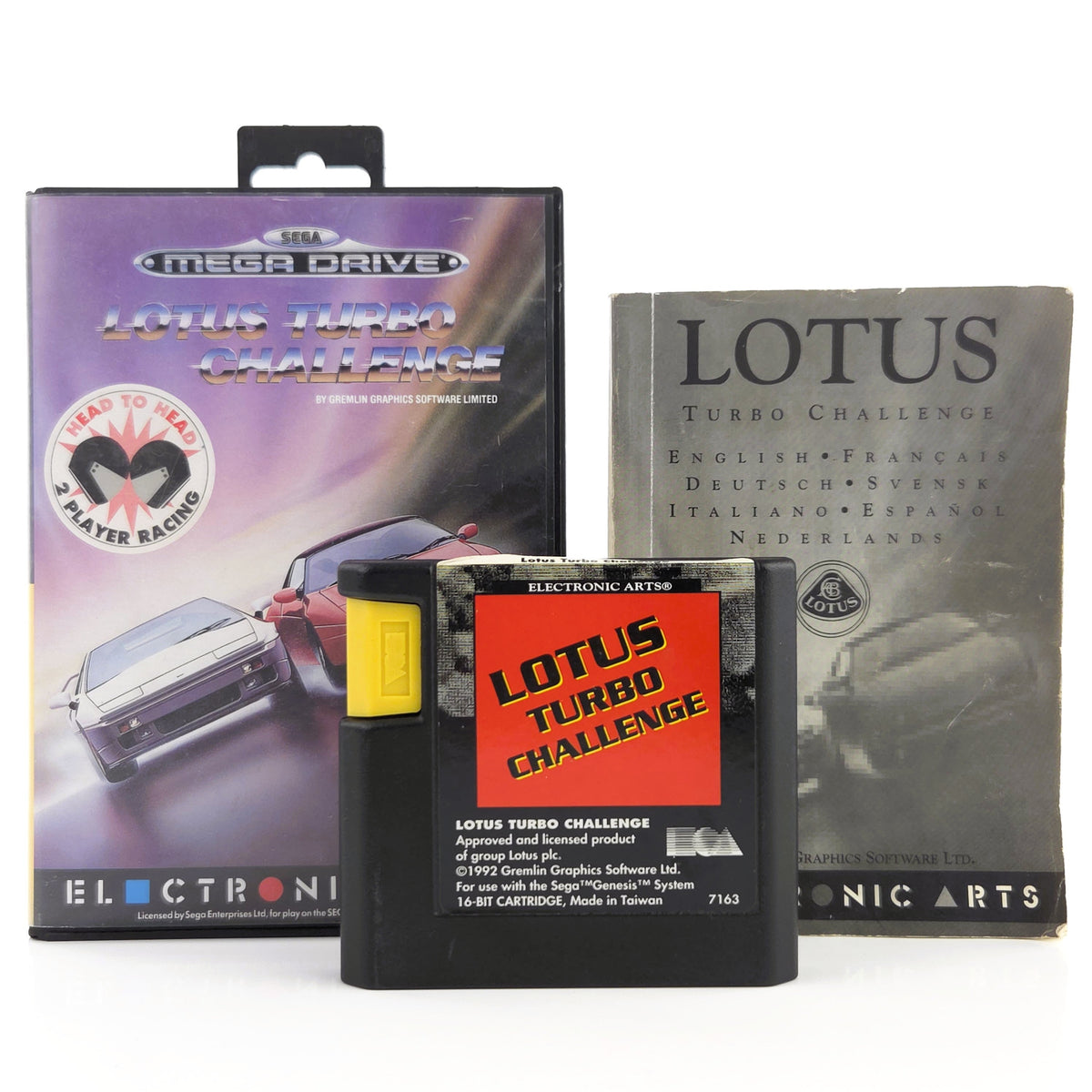 Sega Mega Drive Spiel Lotus Turbo Challenge OVP
