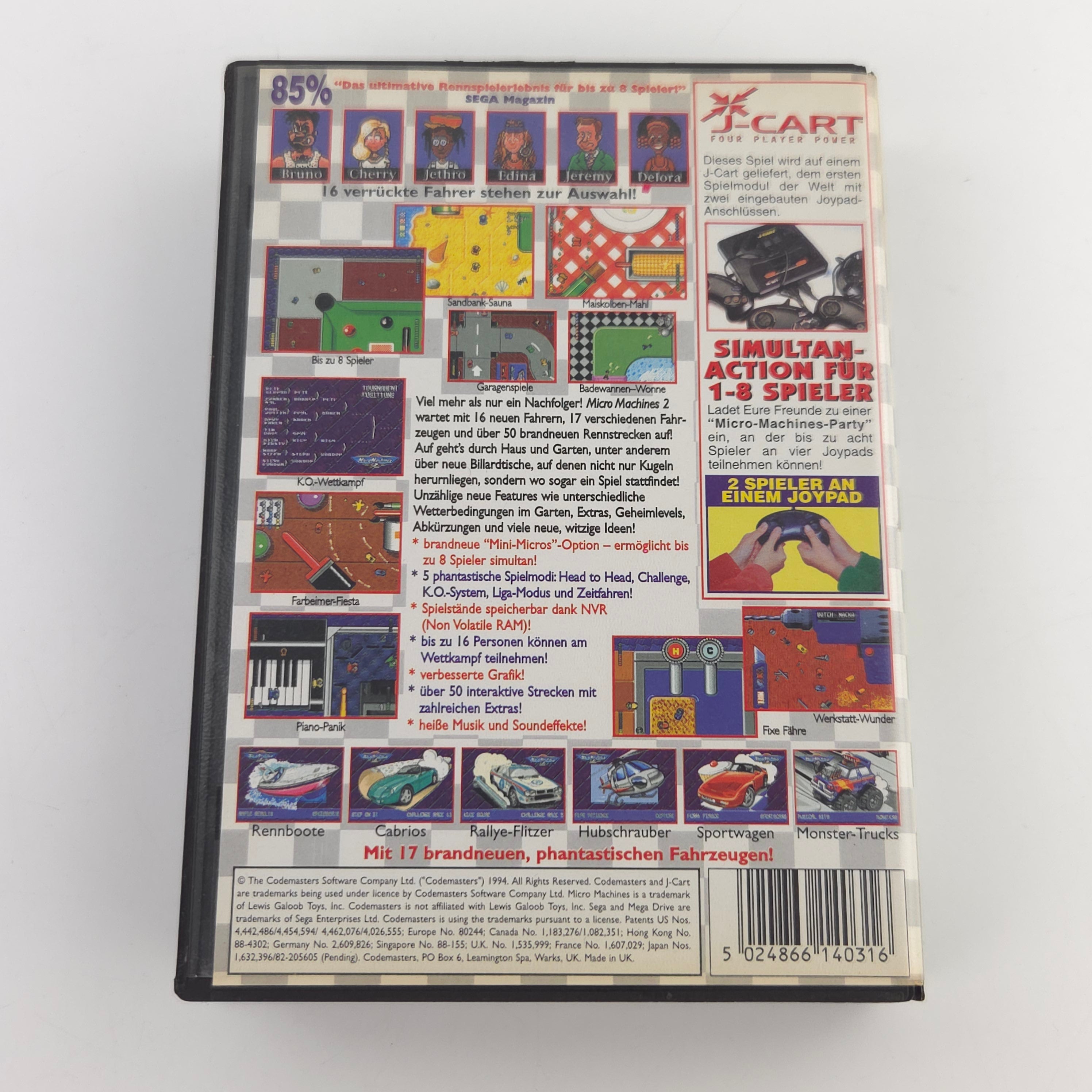 Mega Drive Spiel Micro Machines 2 Turbo Tournament OVP CIB