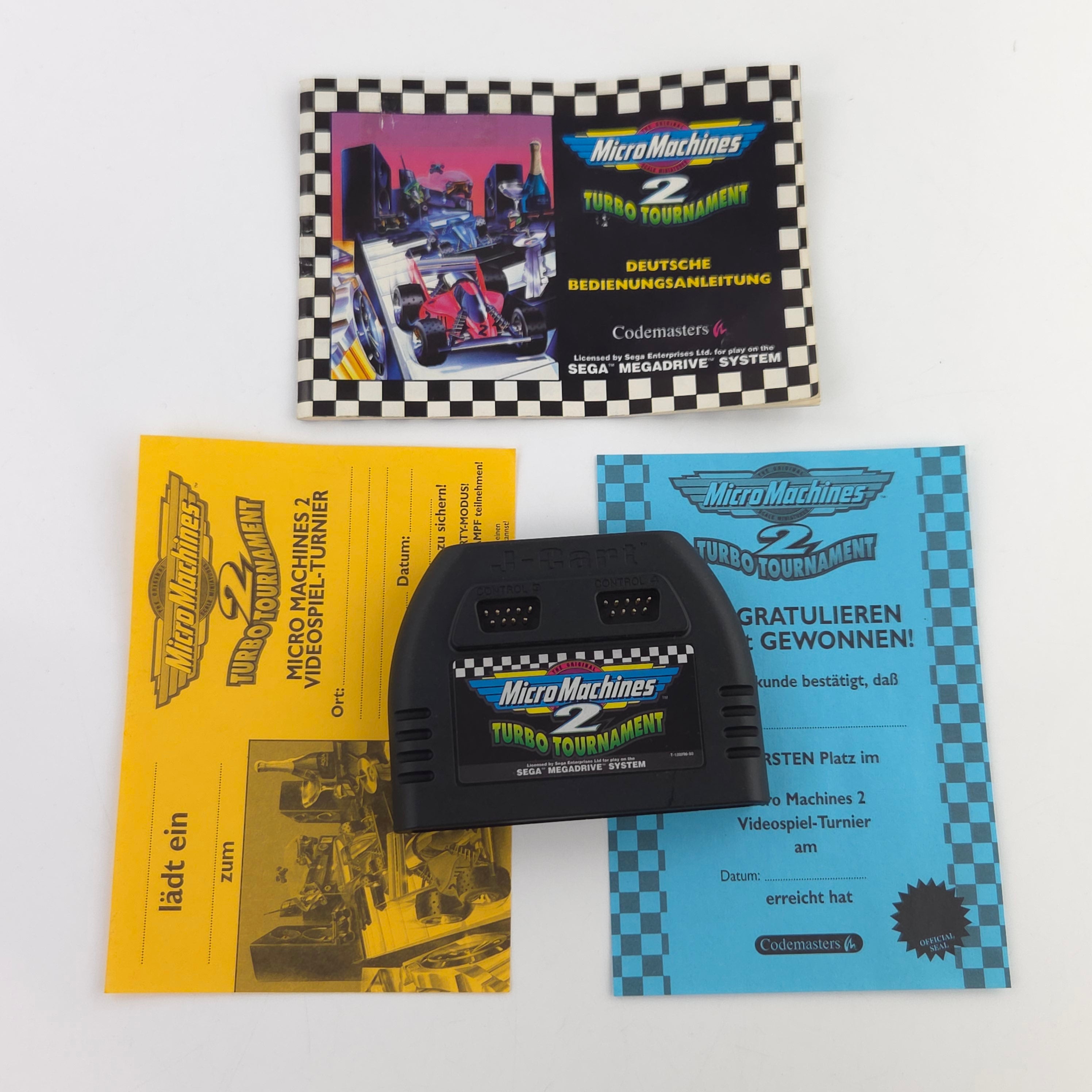 Mega Drive Spiel Micro Machines 2 Turbo Tournament OVP CIB
