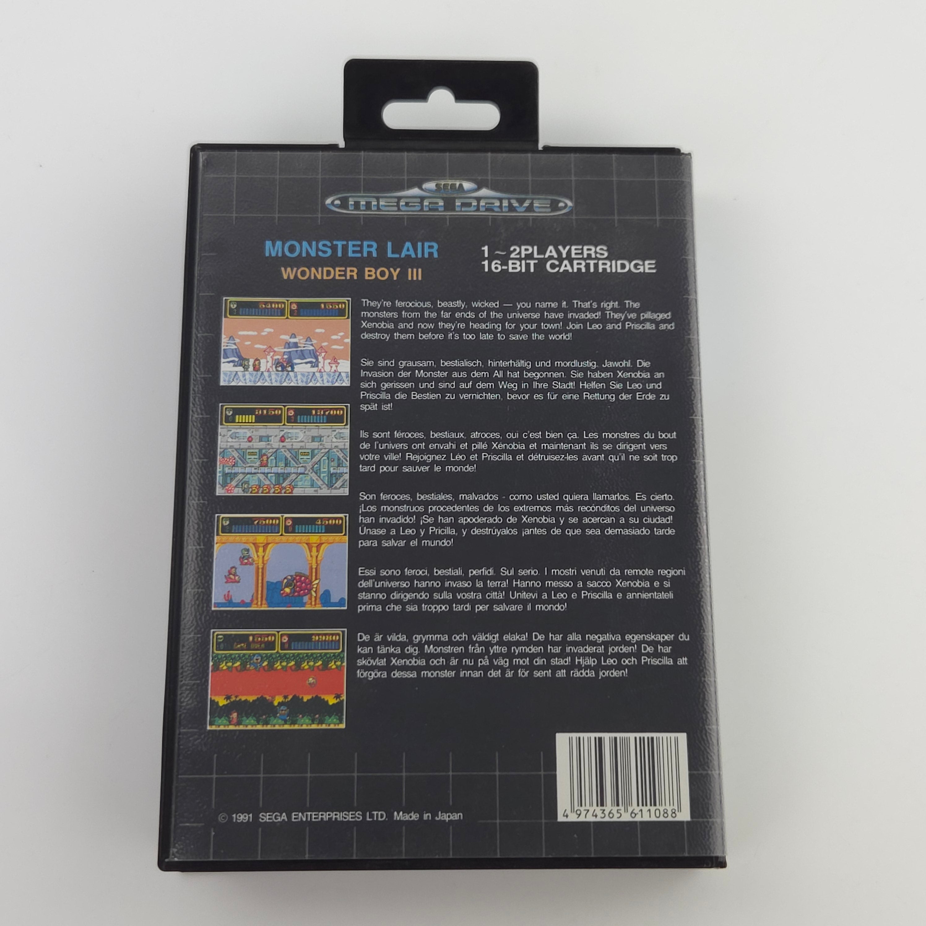 Sega Mega Drive Spiel Wonder Boy III Monster Lair OVP PAL