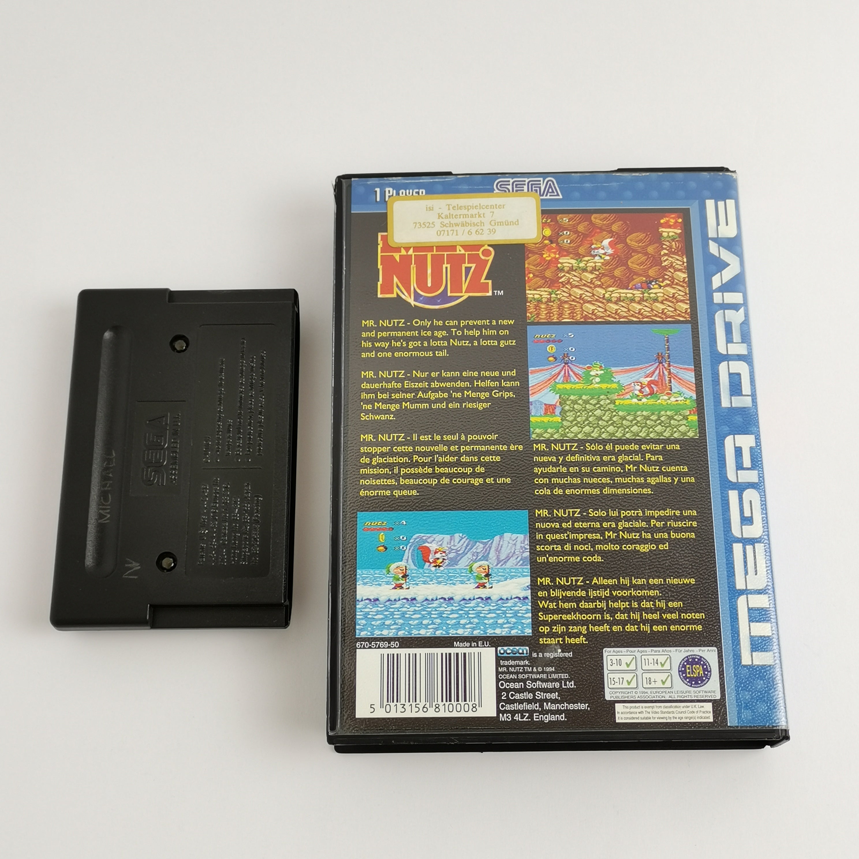 Sega Mega Drive Spiel – Mr. Nutz OVP PAL 16-Bit