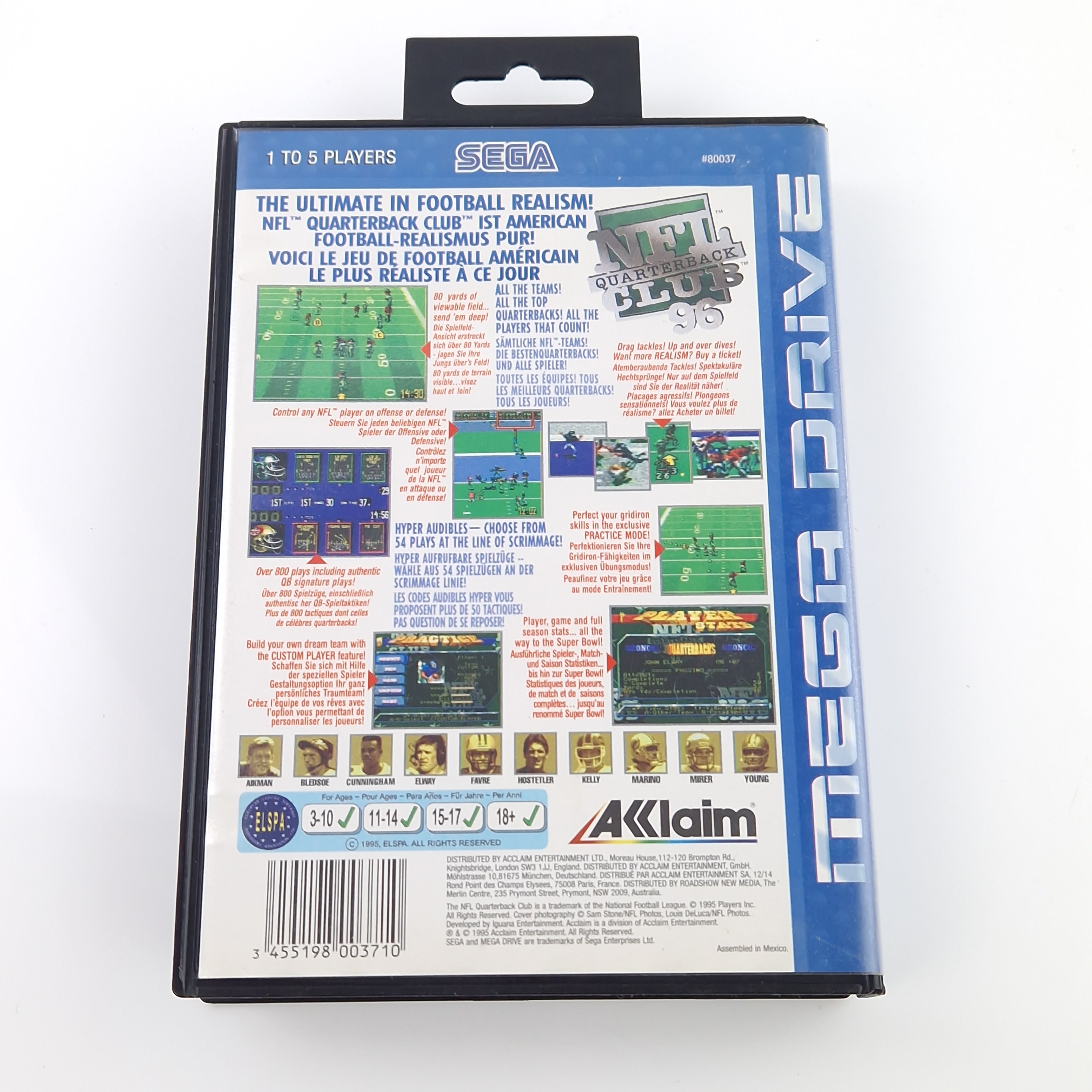 Sega Mega Drive Spiel – NFL Quarterback Club 96 MD OVP PAL