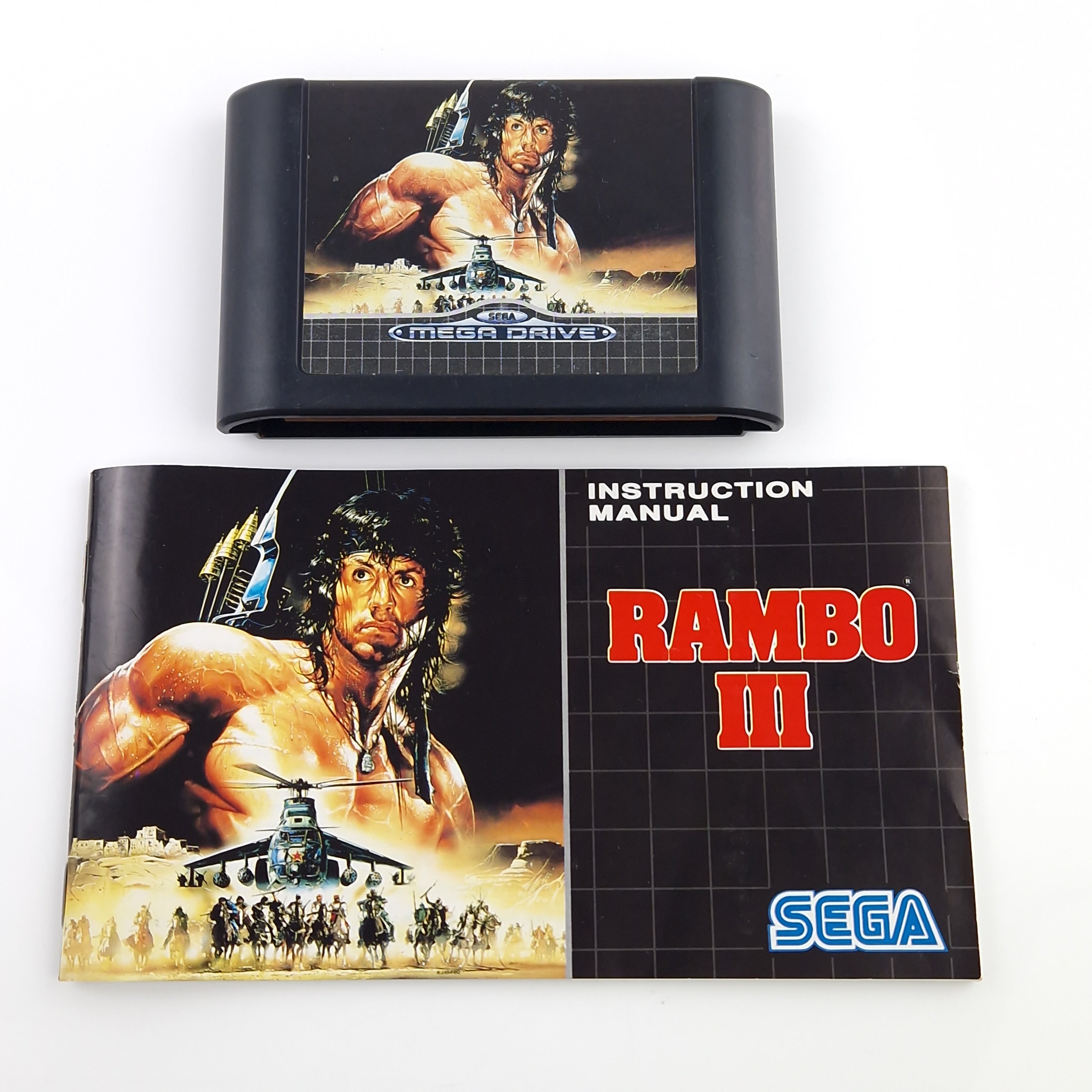 Sega Mega Drive Spiel – Rambo III MD Modul Anleitung OVP PAL