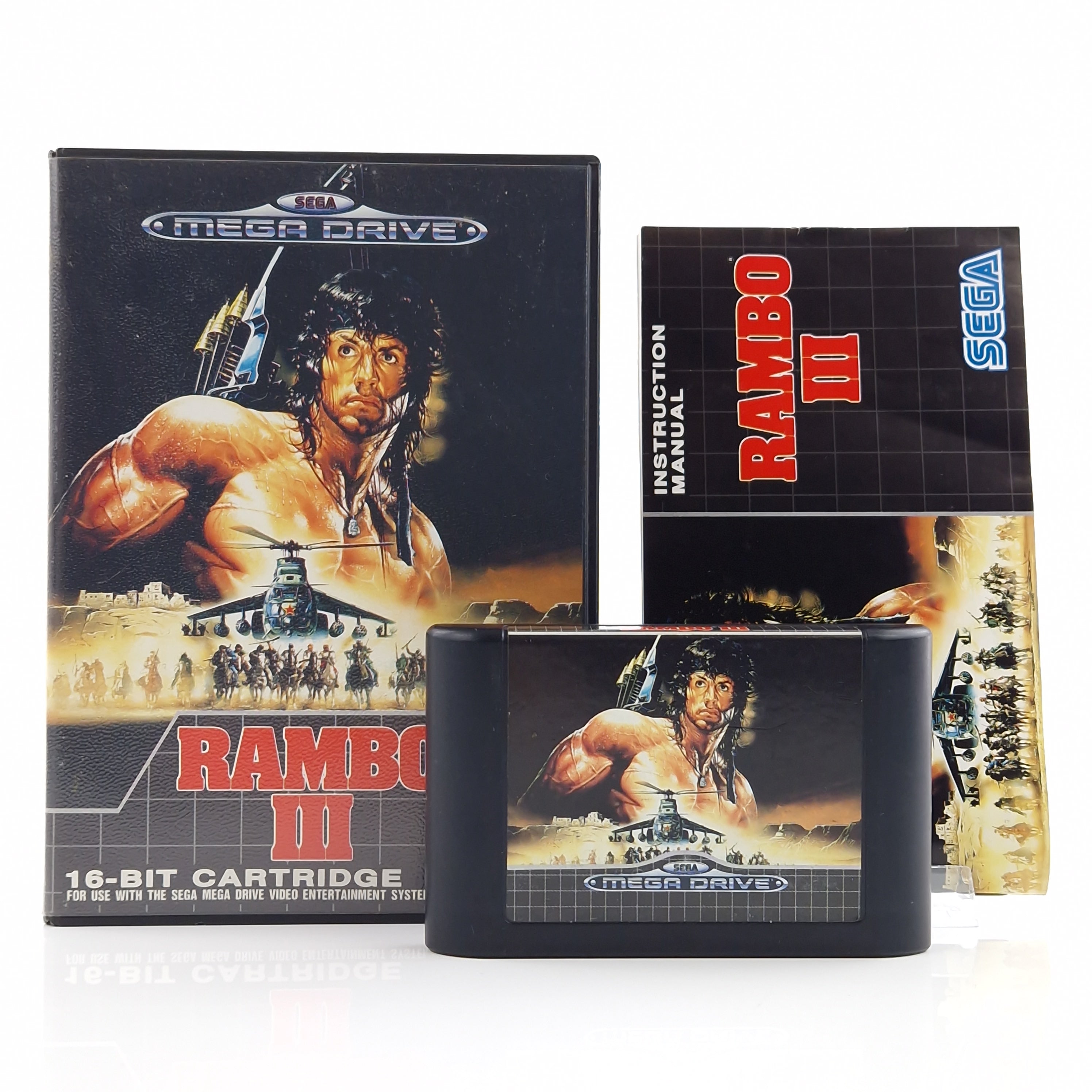 Sega Mega Drive Spiel – Rambo III MD Modul Anleitung OVP PAL