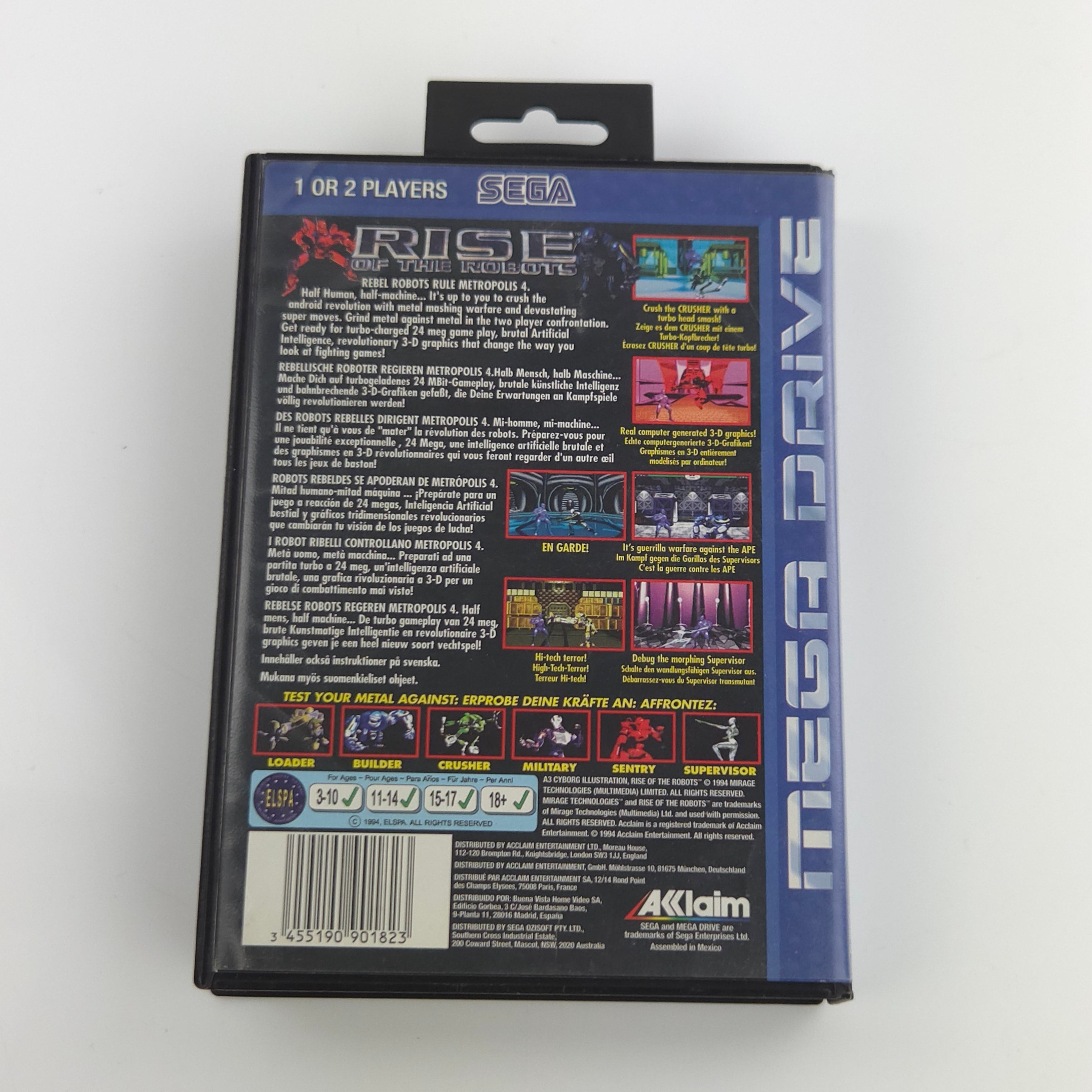 Sega Mega Drive Spiel – Rise of the Robots (OVP PAL MD)