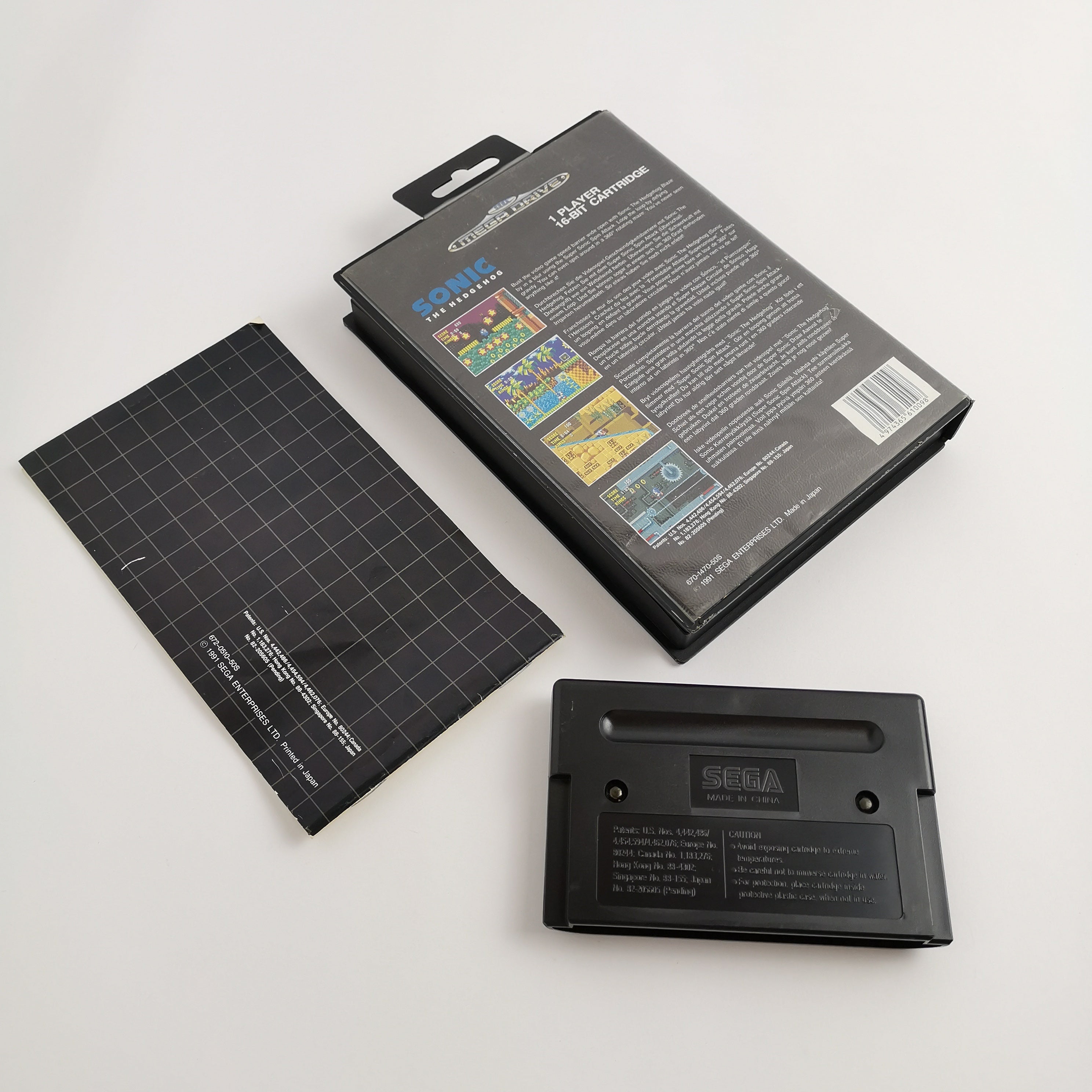 Sega Mega Drive Spiel – Sonic The Hedgehog OVP PAL