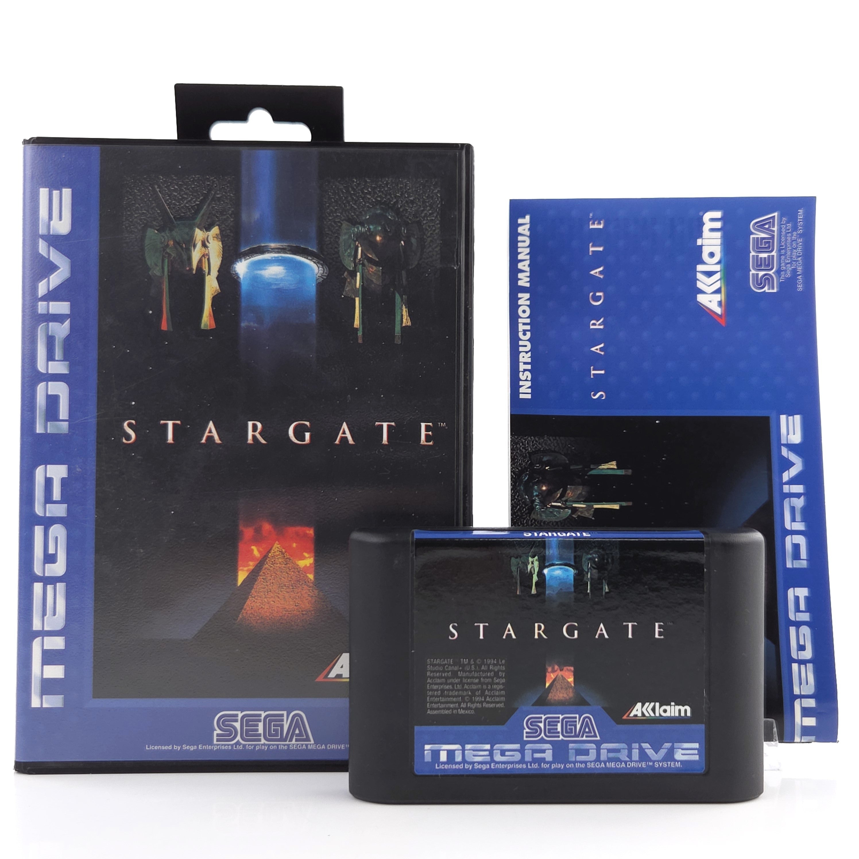 Mega Drive Spiel Stargate MD OVP CIB PAL EUR Acclaim