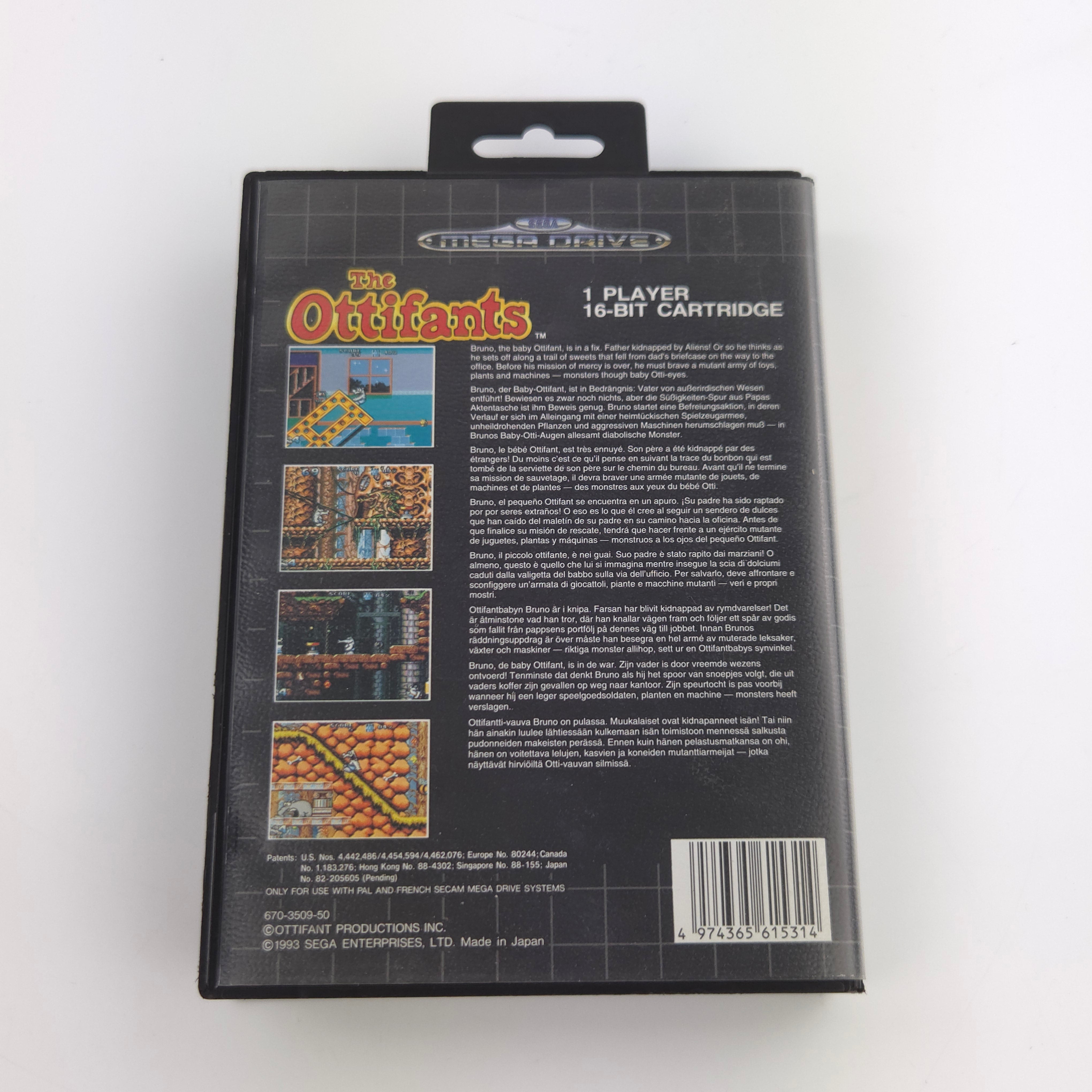 Sega Mega Drive Spiel – The Ottifants mit OVP PAL