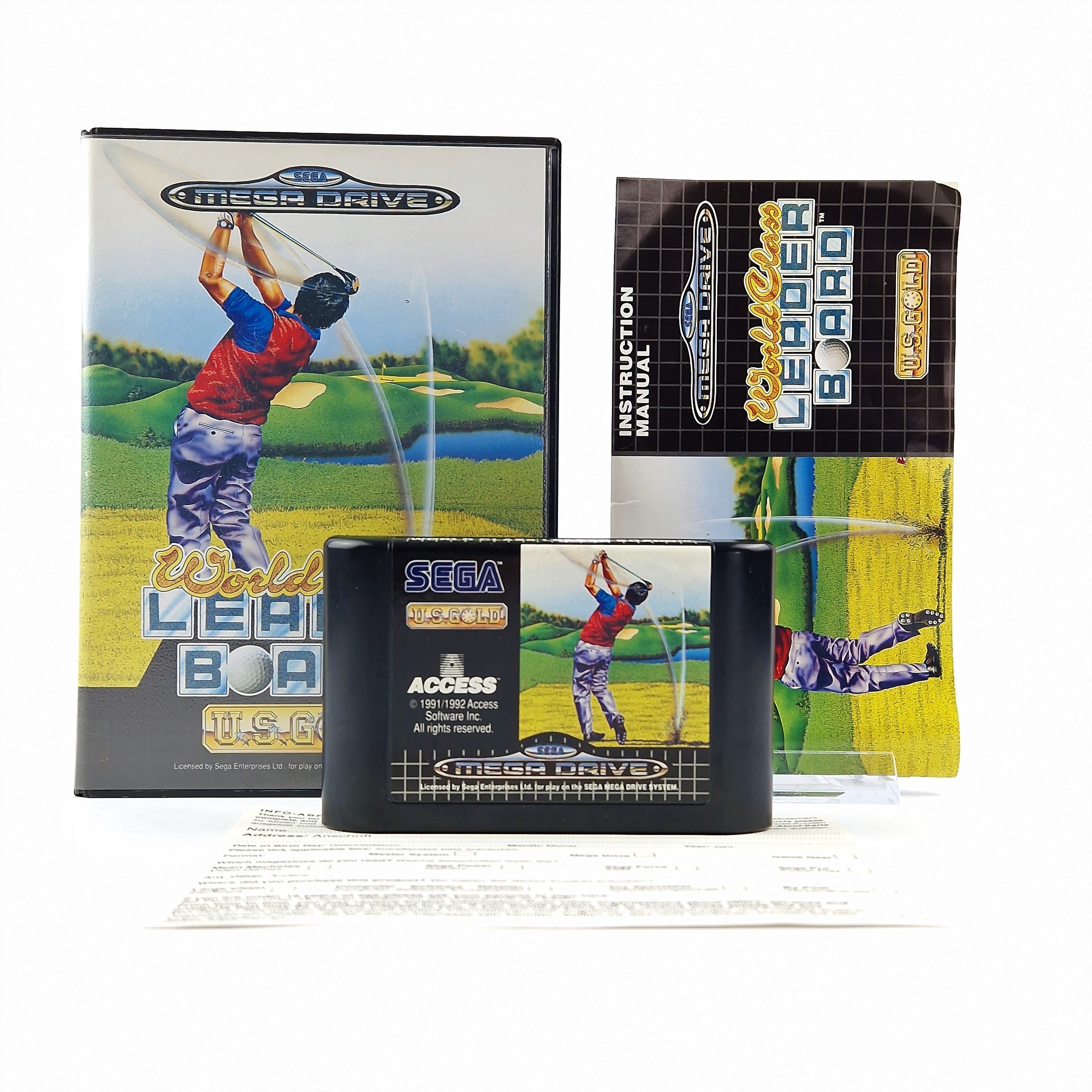 Sega Mega Drive Spiel – World Class Leader Board OVP PAL