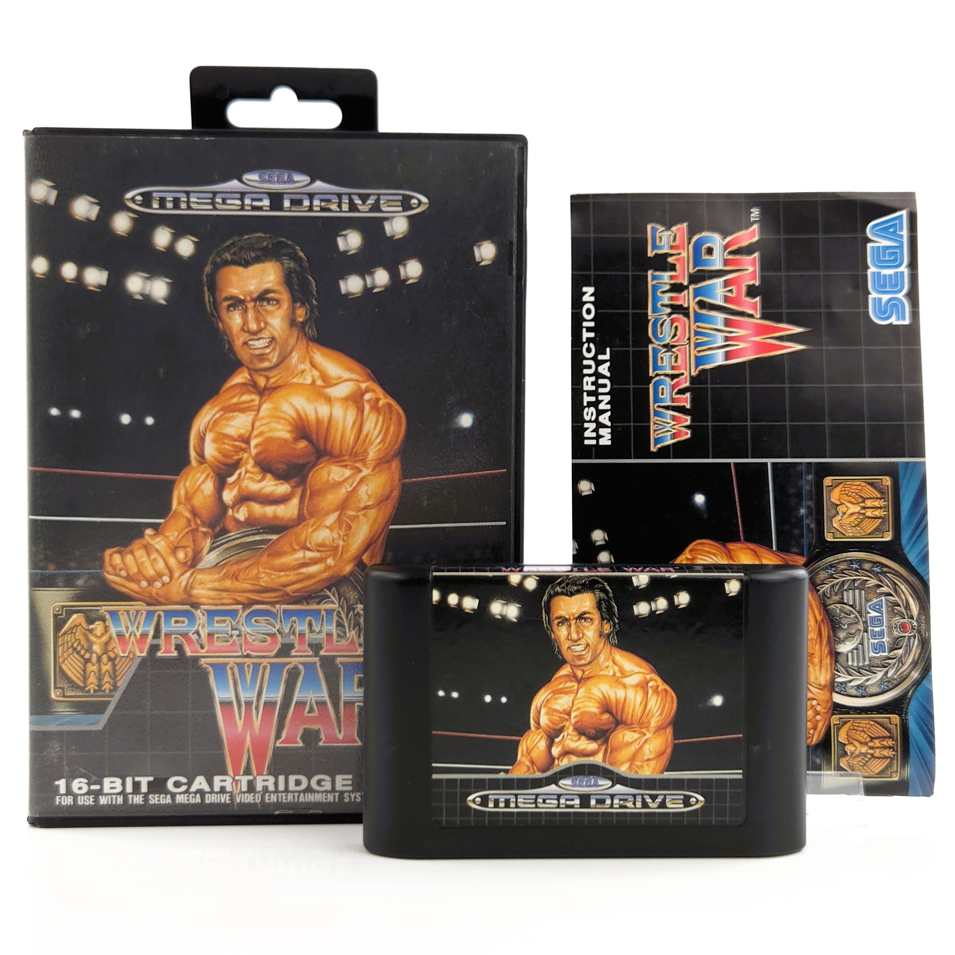 Sega Mega Drive Spiel – Wrestle War Modul Anleitung OVP PAL